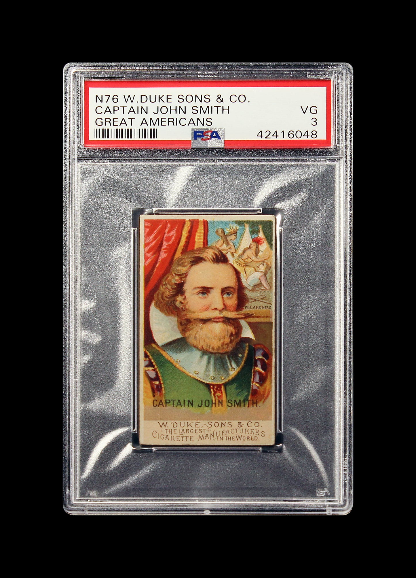 N76 W. Duke Sons & Co. Captain John Smith Great Americans PSA 3 VG