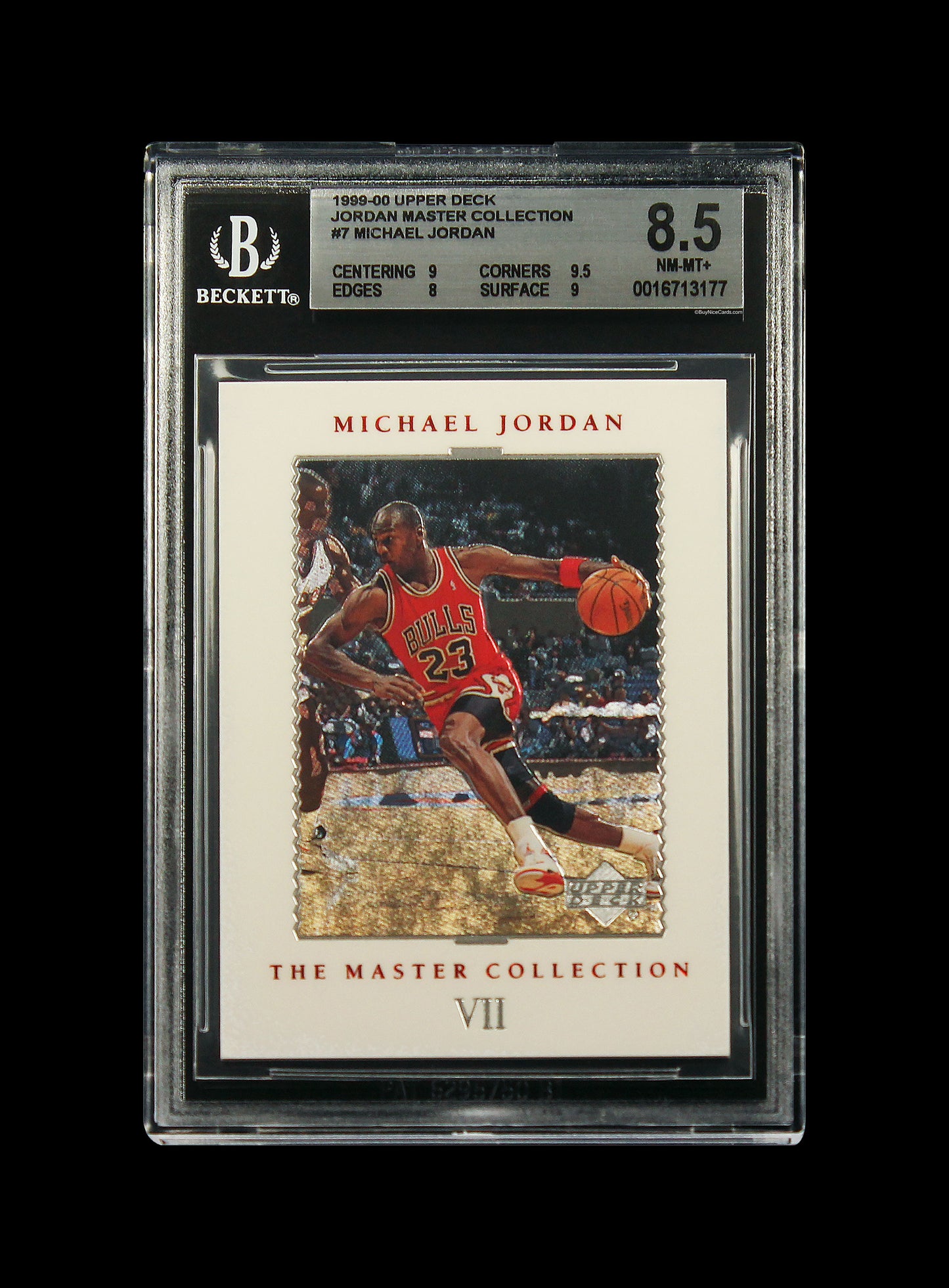 1999 Michael Jordan Upper Deck MJ Master Collection /500 # 7 BGS 8.5