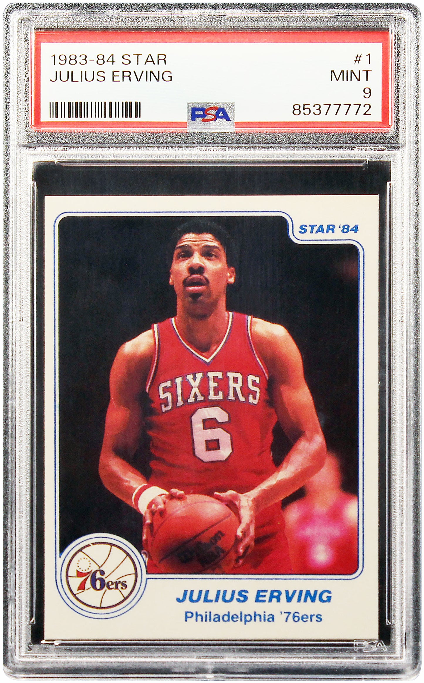1983 Julius Erving Dr. J Star #1 PSA 9 Mint