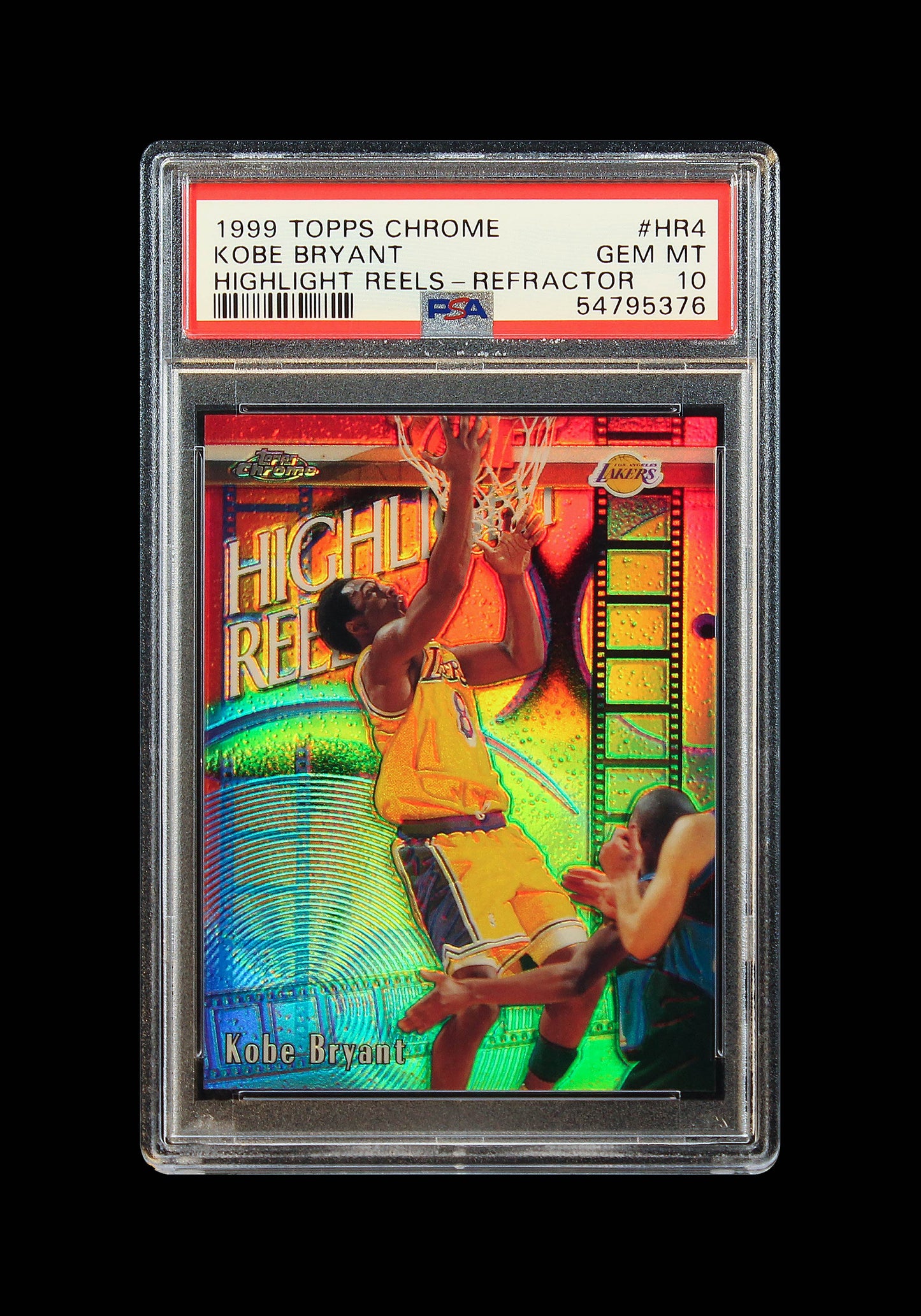 1999 Kobe Bryant Topps Chrome Highlight Reels Refractor # HR4 PSA 10 Gem Mint