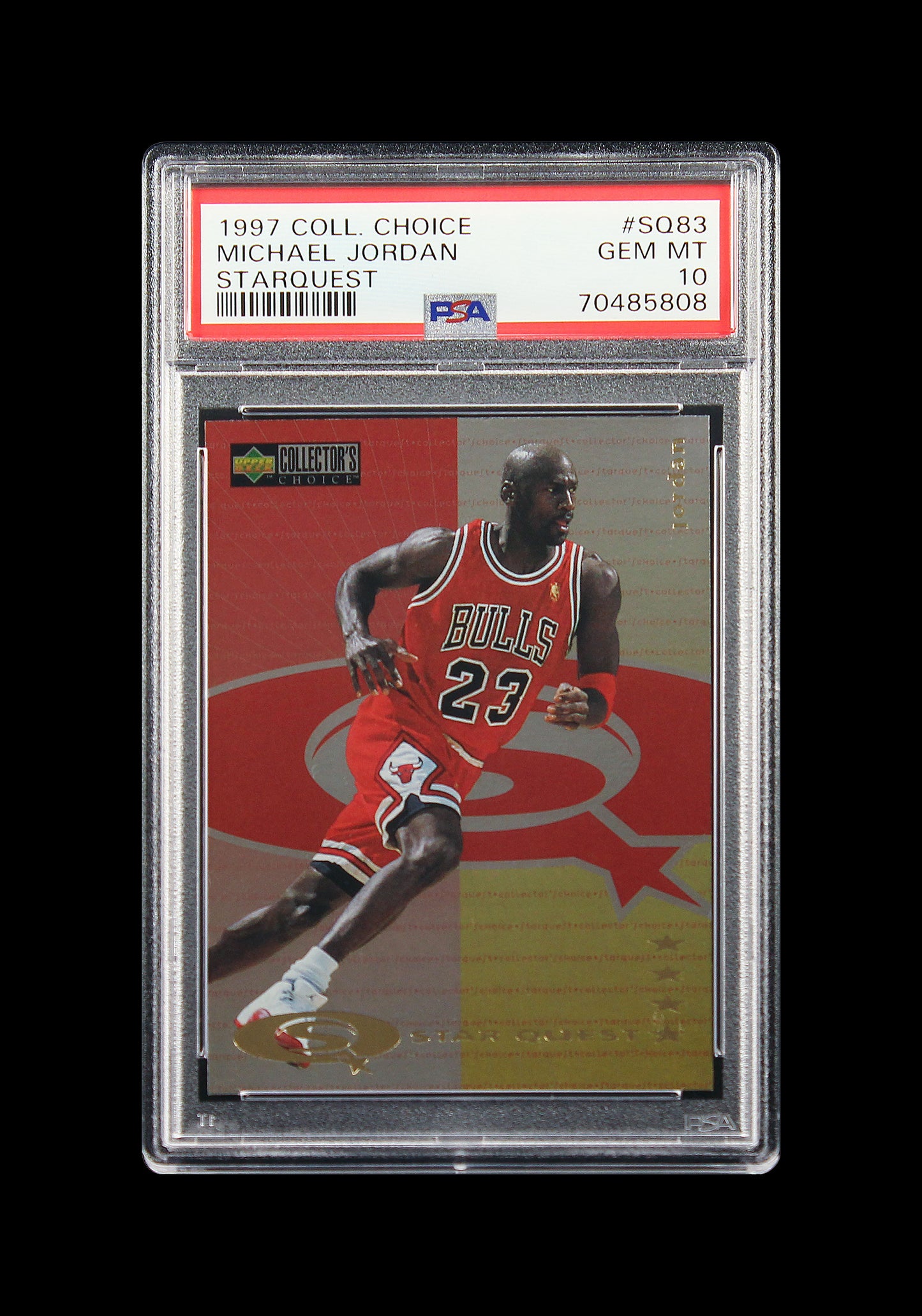 1997 Michael Jordan Upper Deck Collector's Choice Starquest #SQ83 PSA 10 Pop 58