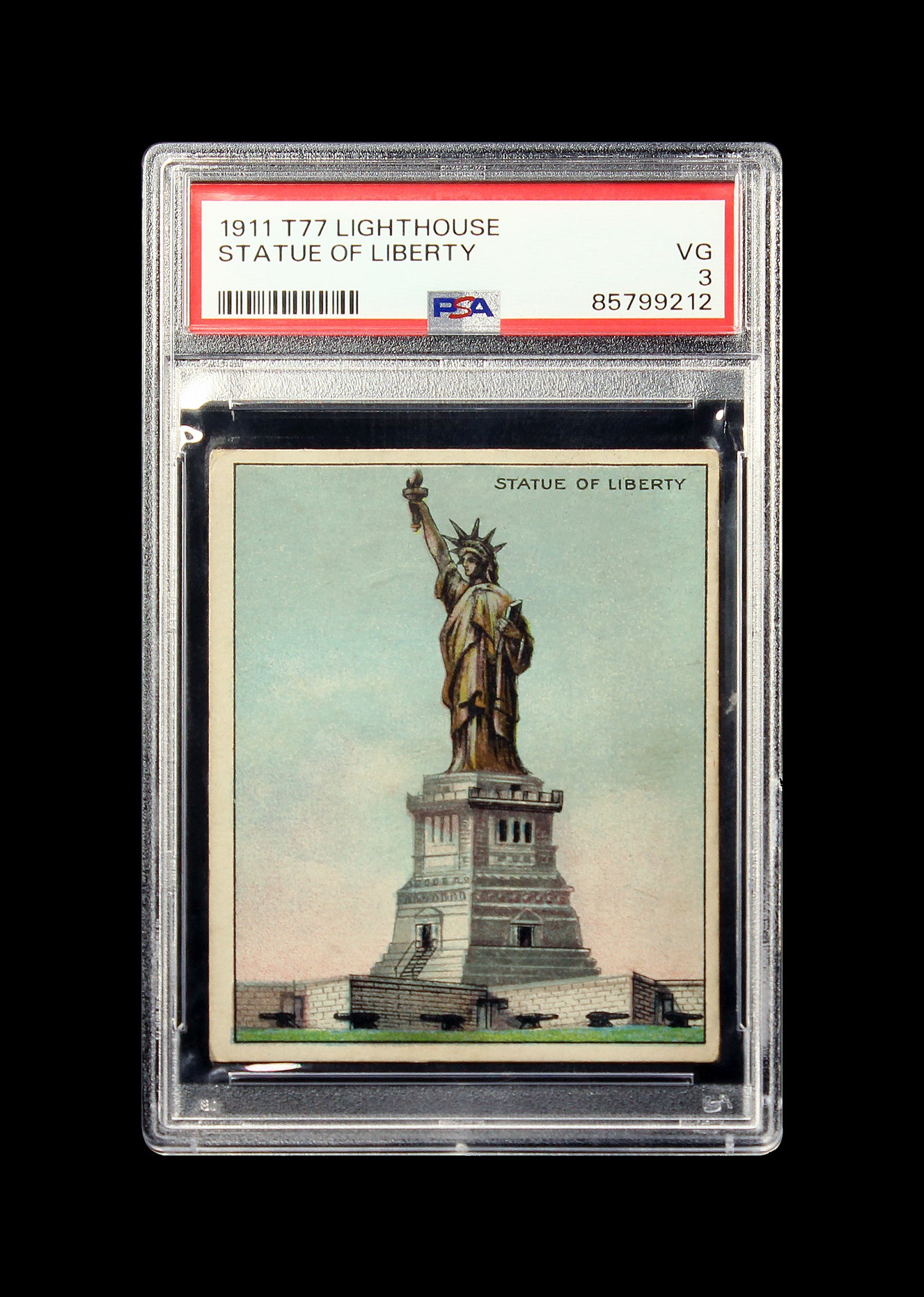 1911 T77 Lighthouse Statue of Liberty PSA 3 VG Pop 5