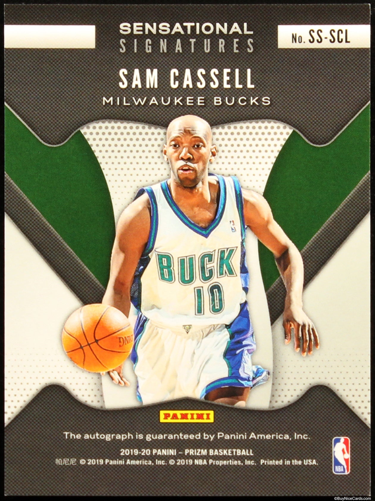 2019 Sam Cassell Panini Prizm Sensational Signatures Auto # SS-SCL