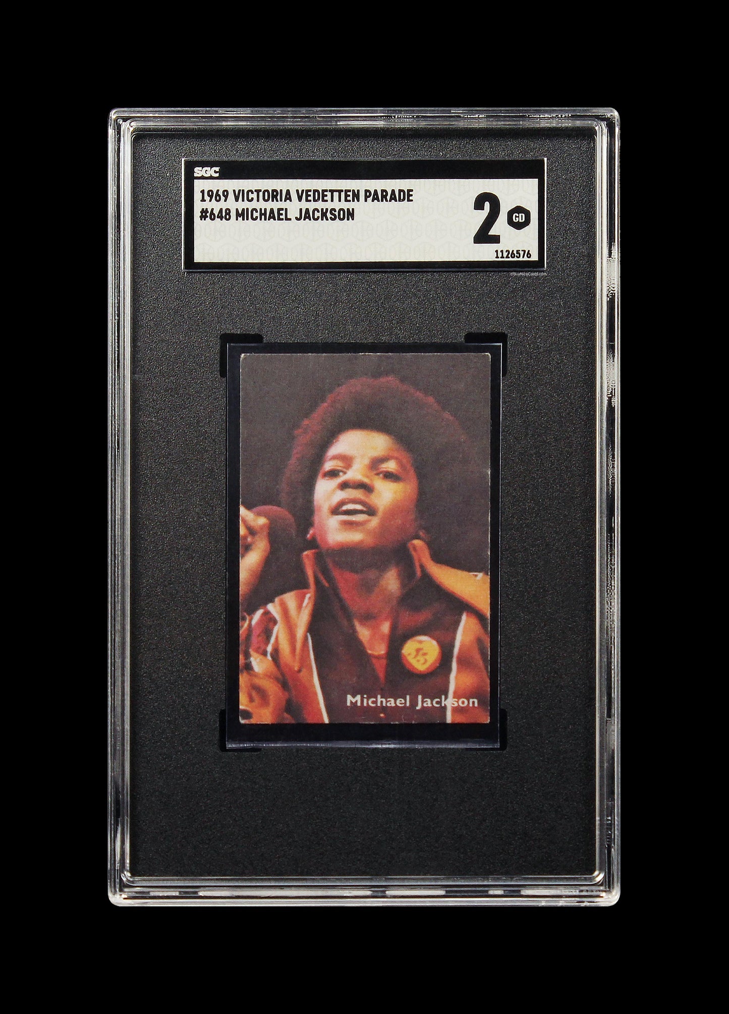 1969 Michael Jackson Victoria Vedetten Parade RC Rookie # 48 SGC 2 GD