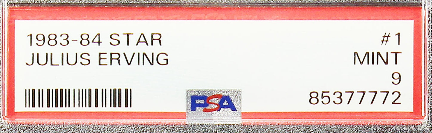 1983 Julius Erving Dr. J Star #1 PSA 9 Mint