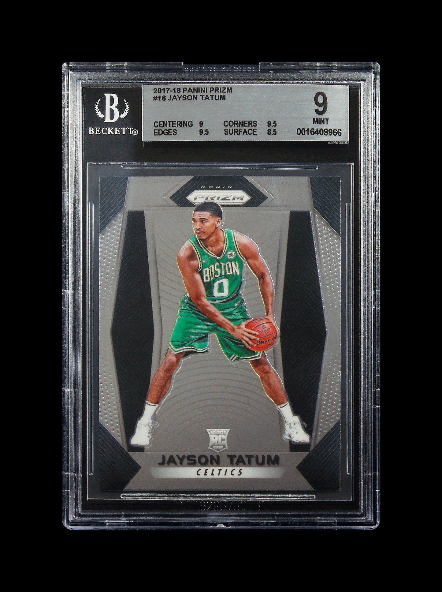 2017-18 Jayson Tatum Panini Prizm Base RC Rookie #16 BGS 9 Mint