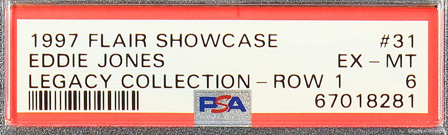 1997 Eddie Jones Fleer Flair Showcase Legacy Collection Row 1 #31 /100 PSA 6