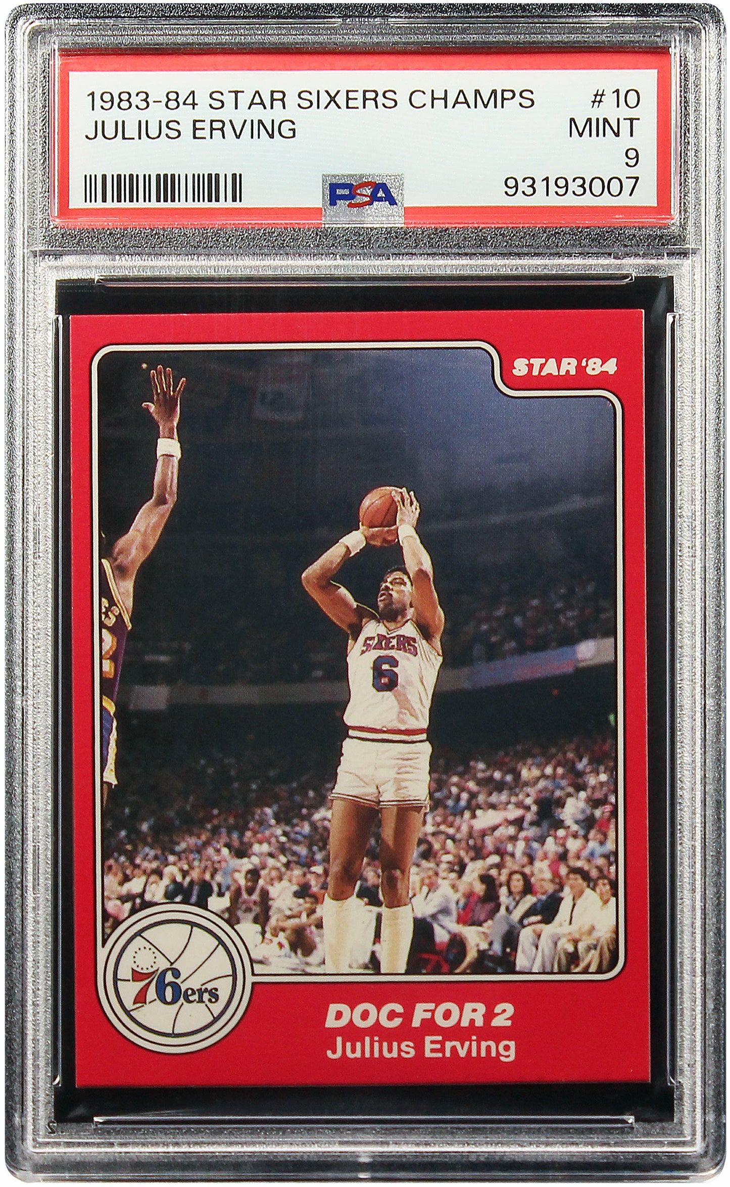 1983 Julius Erving Dr. J Star Doc for 2 # 10 PSA 9 Mint