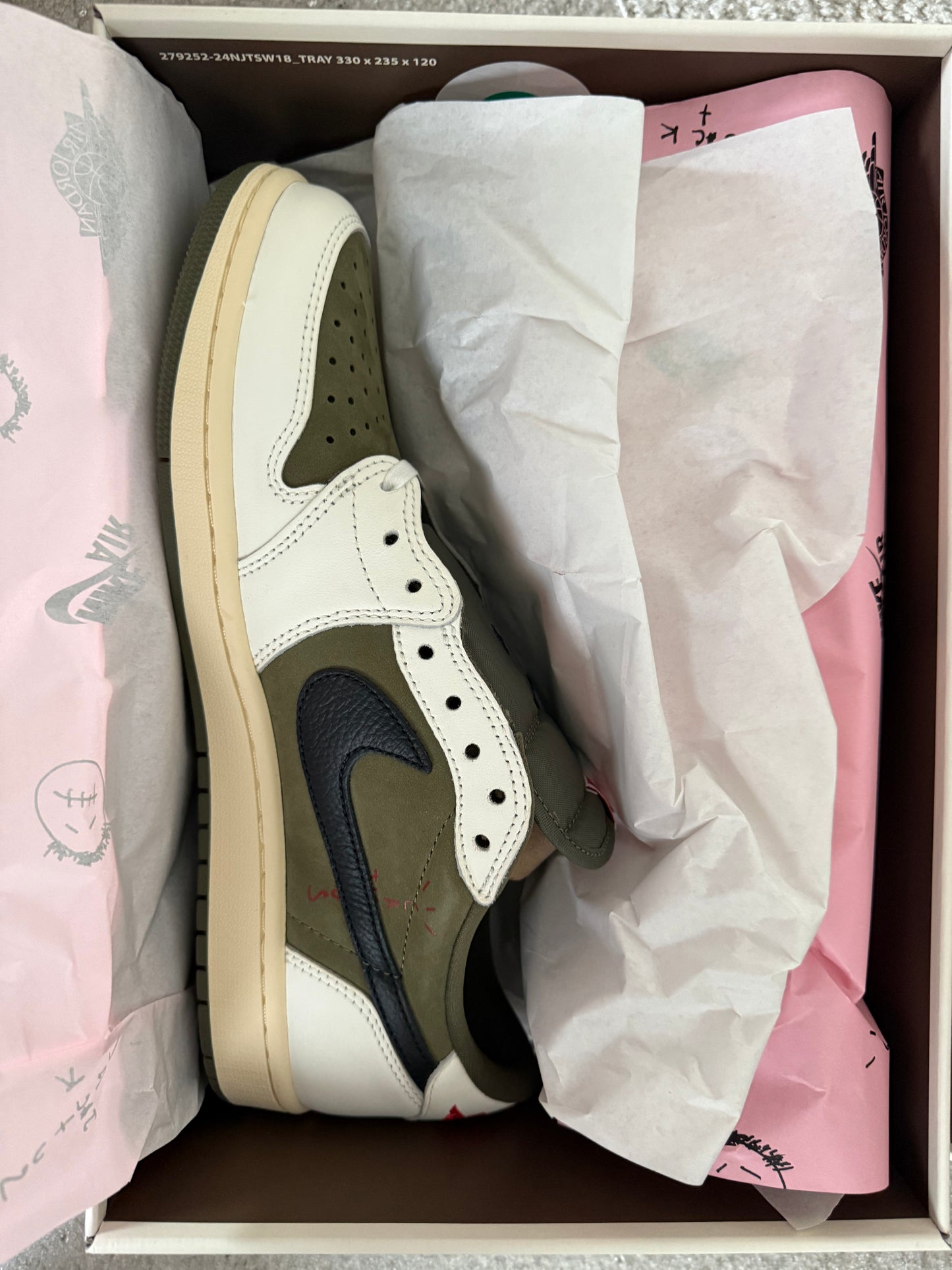 Travis Scott x Air Jordan 1 Retro Low OG SP Reverse Olive / Medium Olive Size 11