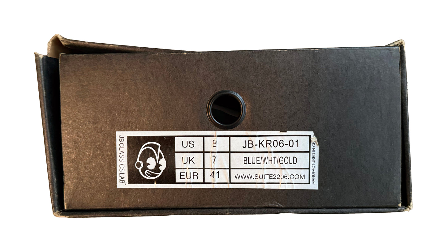 Kidrobot JB Classics Lab Tilt Edition Blue White Sneakers Box, Bag, Cert Size 8