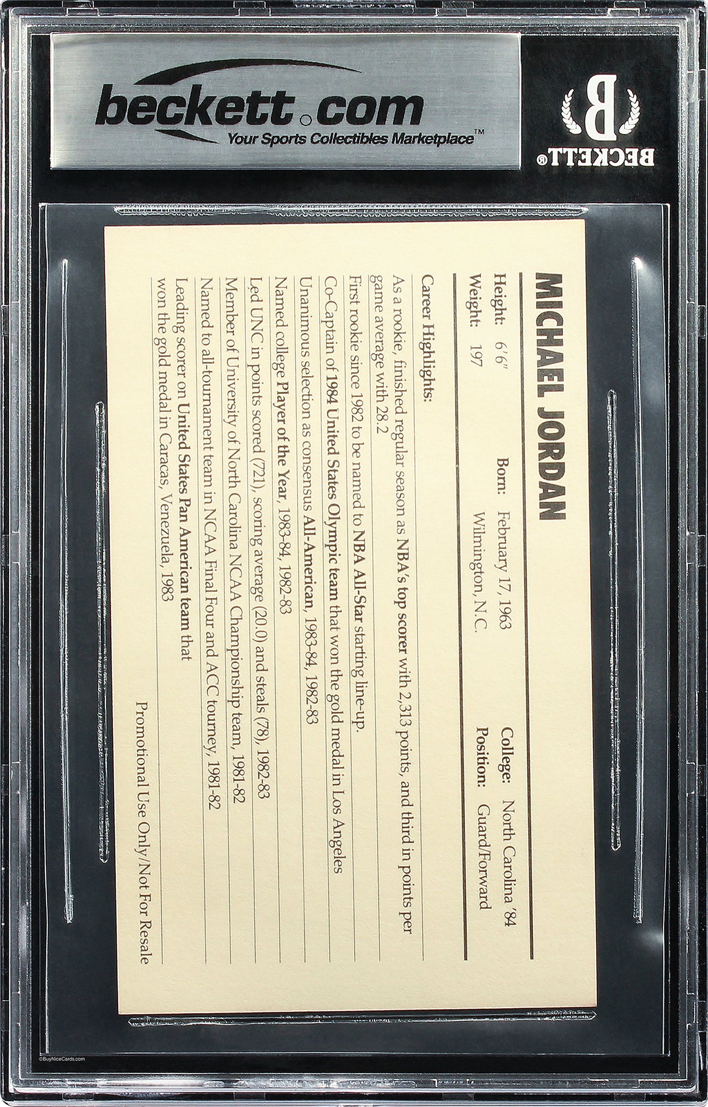 1985 Michael Jordan Nike RC Rookie #2 BGS 9