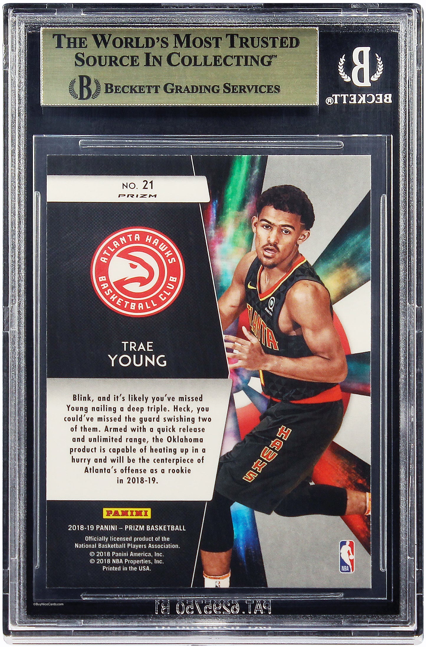 2018-19 Trae Young Panini Prizm Freshman Phenmons Silver Prizms RC Rookie #21 BGS 9.5 Gem Mint