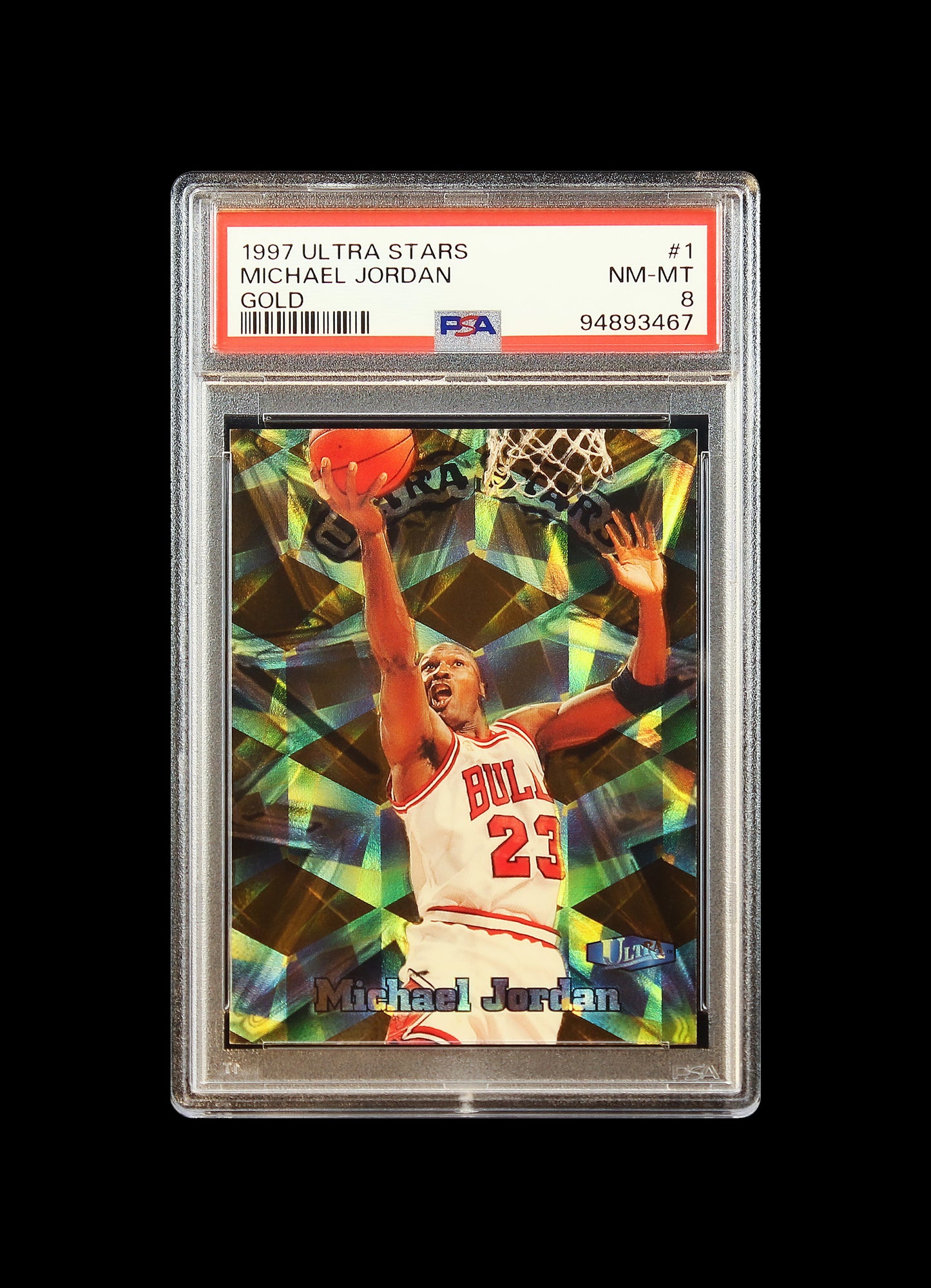 1997 Michael Jordan Fleer Ultra Stars Gold SP #1 PSA 8