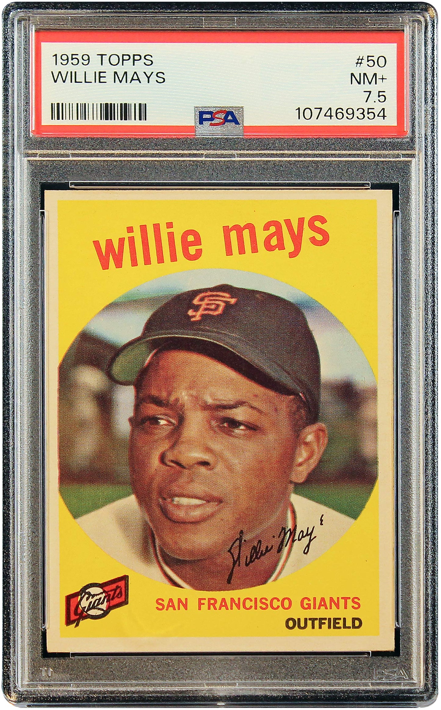 1959 Willie Mays HOF Topps #50 PSA 7.5 Pop 27