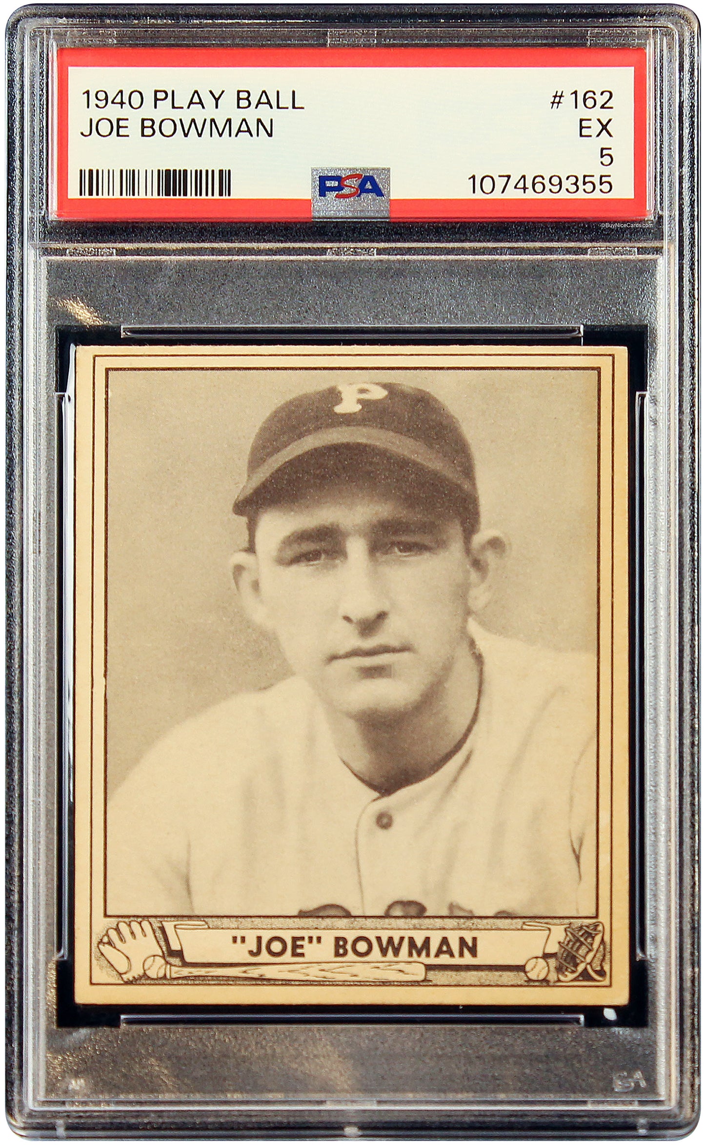 1940 Joe Bowman Play Ball #162 PSA 5 EX