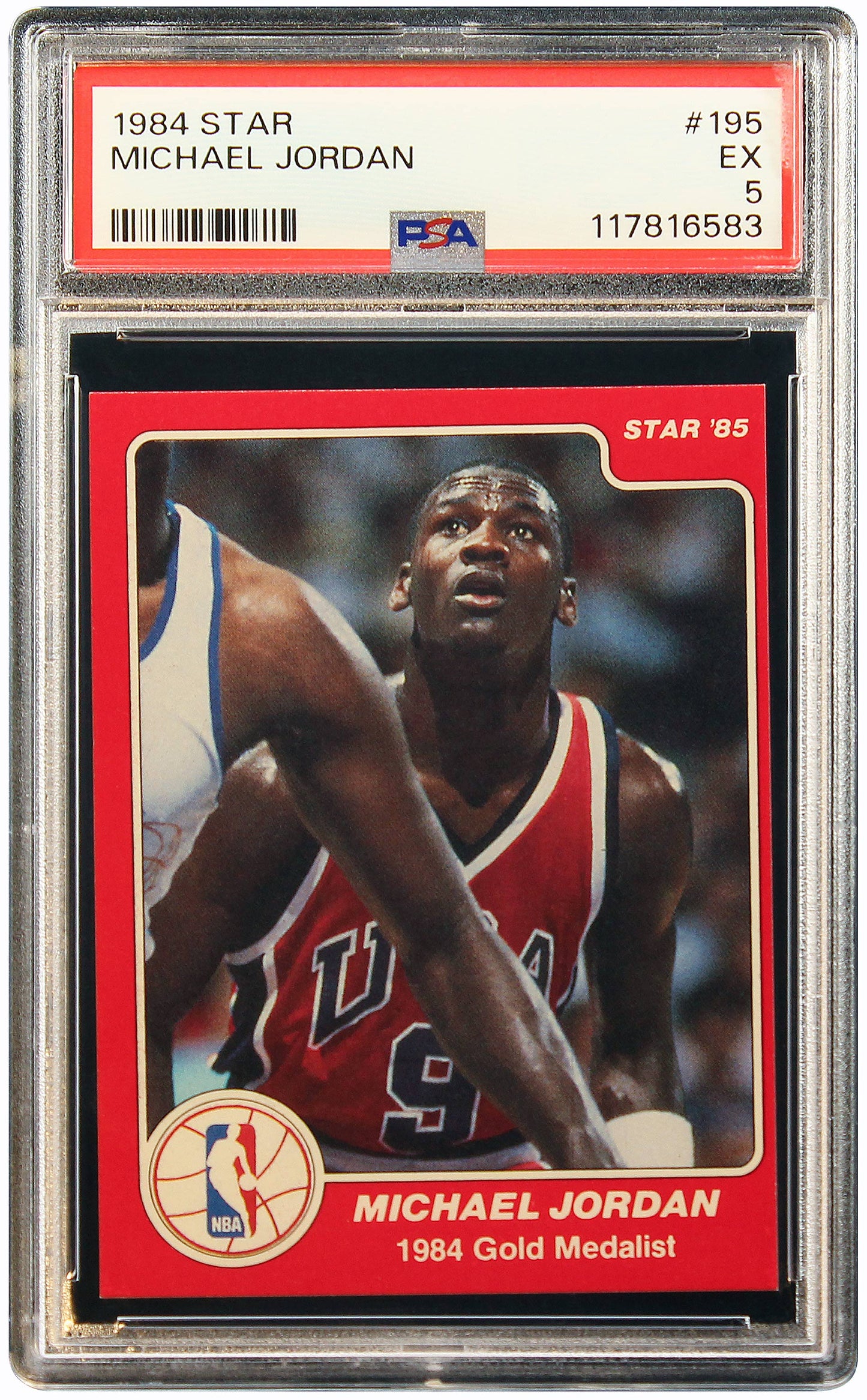 194 Michael Jordan Star USA RC Rookie #195 PSA 5 EX