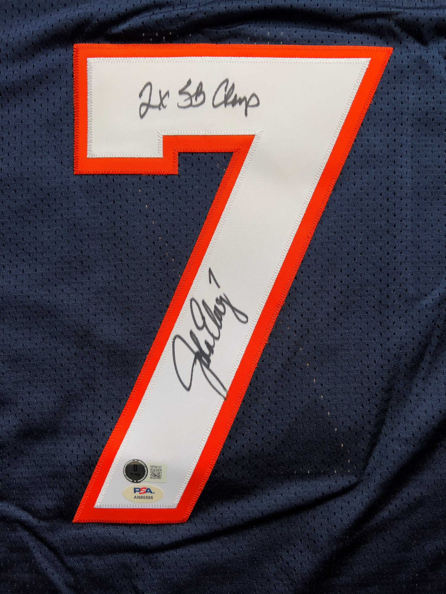 John Elway 1998 Mitchell & Ness Authentic Signed & Inscribed Jersey with PSA and BAS Authentication