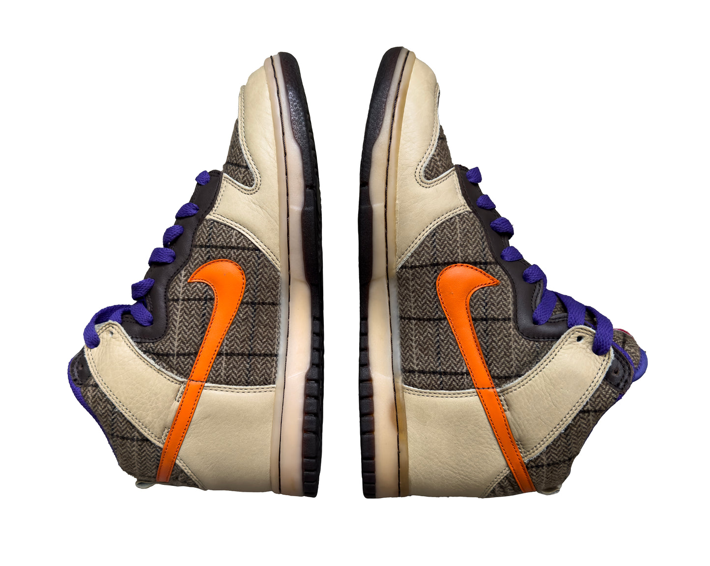 2007 Nike Dunk High Premium Tweed Orange Blaze 312786-283 Size 8 Used but Very Clean with Box