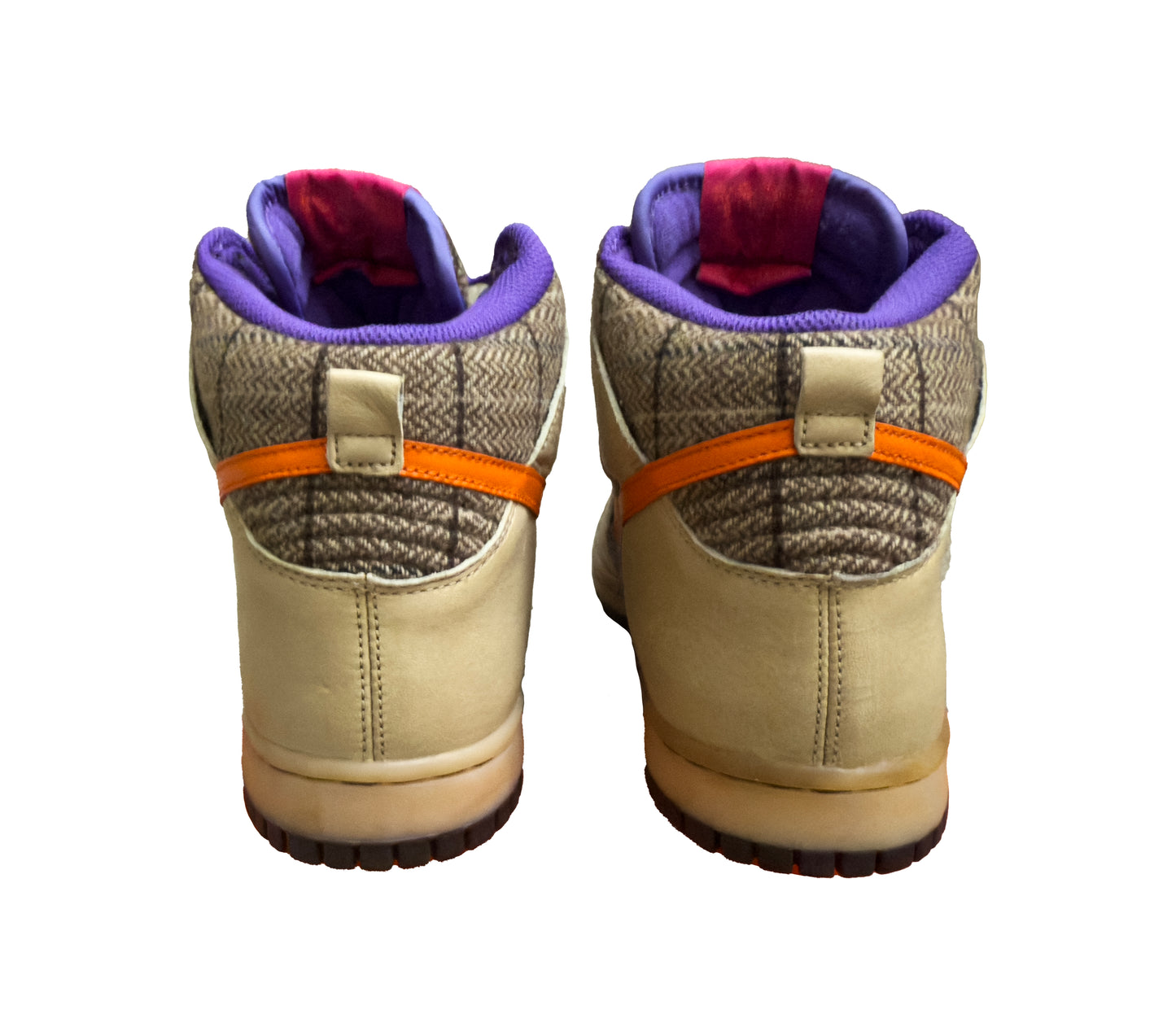 2007 Nike Dunk High Premium Tweed Orange Blaze 312786-283 Size 8 Used but Very Clean with Box