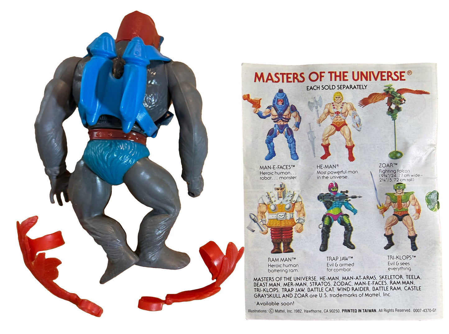1982 Stratos Vintage He-Man Masters of the Universe Figure with Original Booklet MOTU