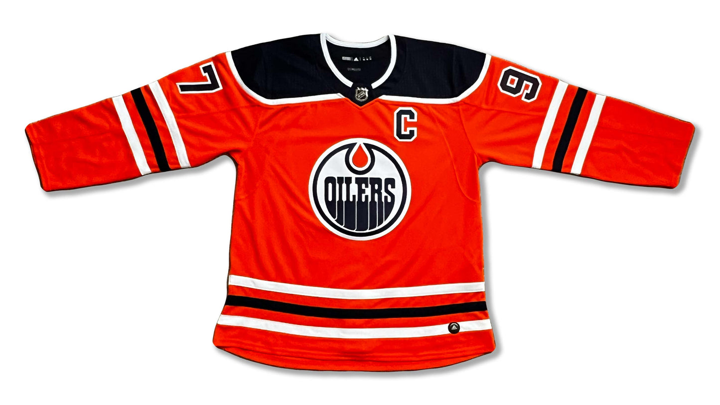 Connor McDavid Upper Deck Autographed Edmonton Oilers Adidas Authentic Orange Jersey with UD COA