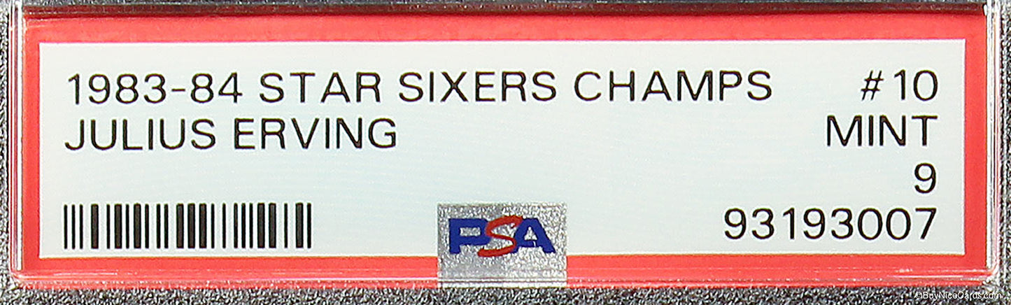 1983 Julius Erving Dr. J Star Doc for 2 # 10 PSA 9 Mint
