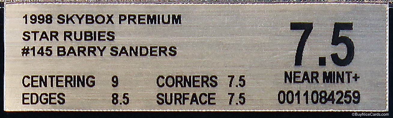 1998 Barry Sanders Fleer Skybox Premium Star Rubies SP /50 BGS 7.5