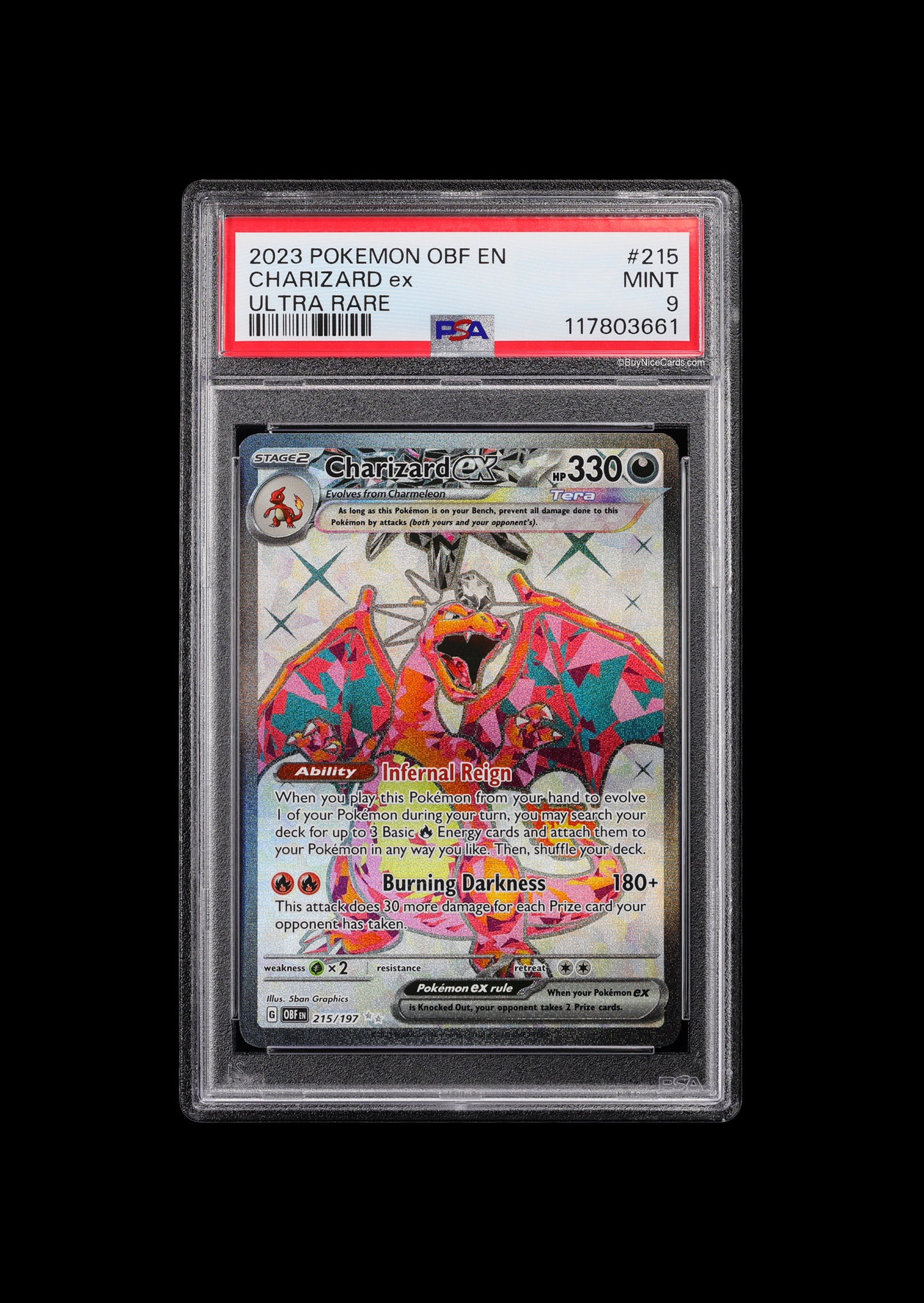 2023 Charizard ex OBF EN Ultra Rare #215 PSA 9 Mint