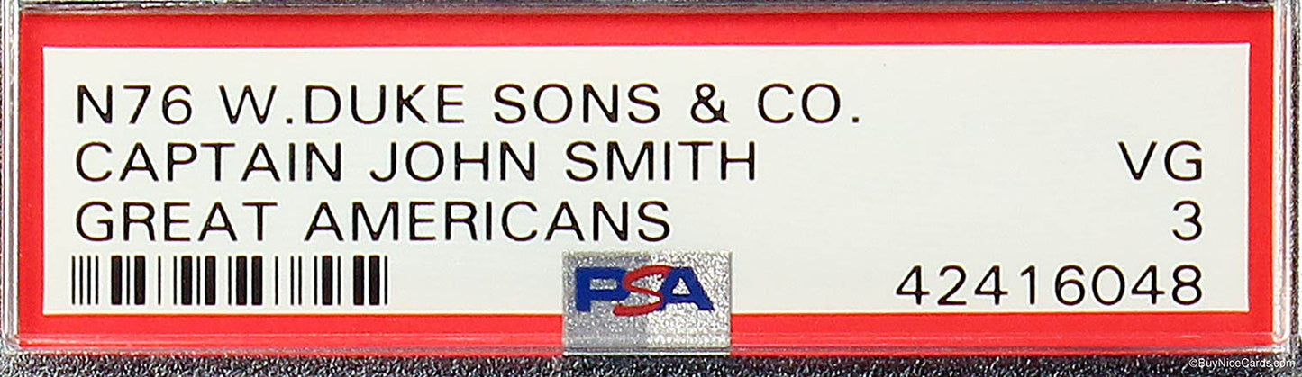 N76 W. Duke Sons & Co. Captain John Smith Great Americans PSA 3 VG