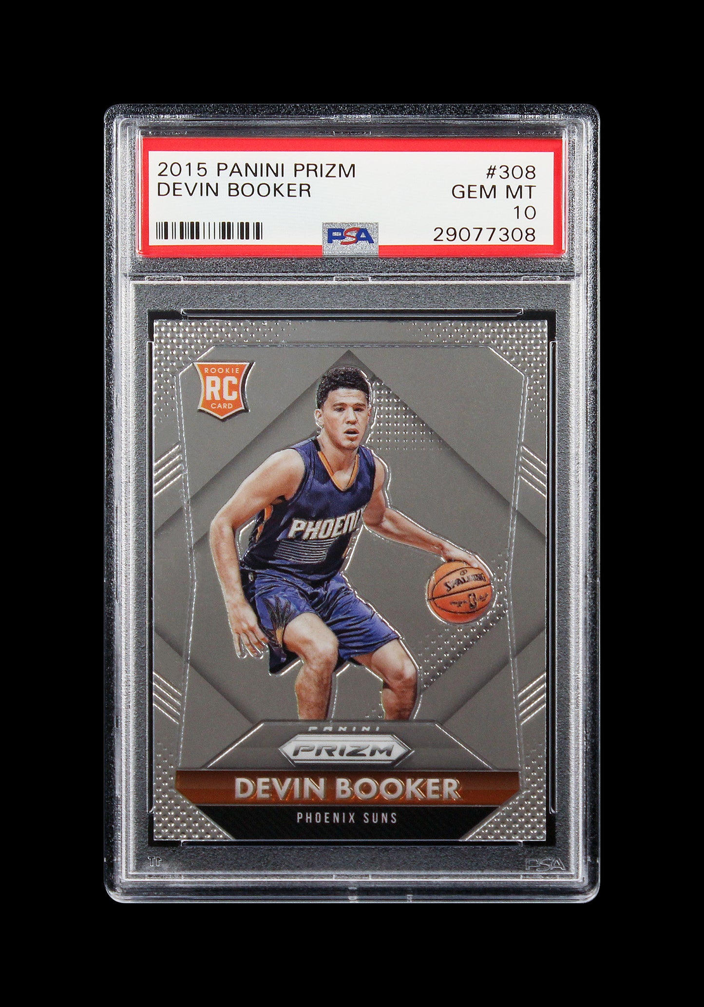 2015 Devin Booker Panini Prizm Base R Rookie #308 PSA 10 Gem Mint