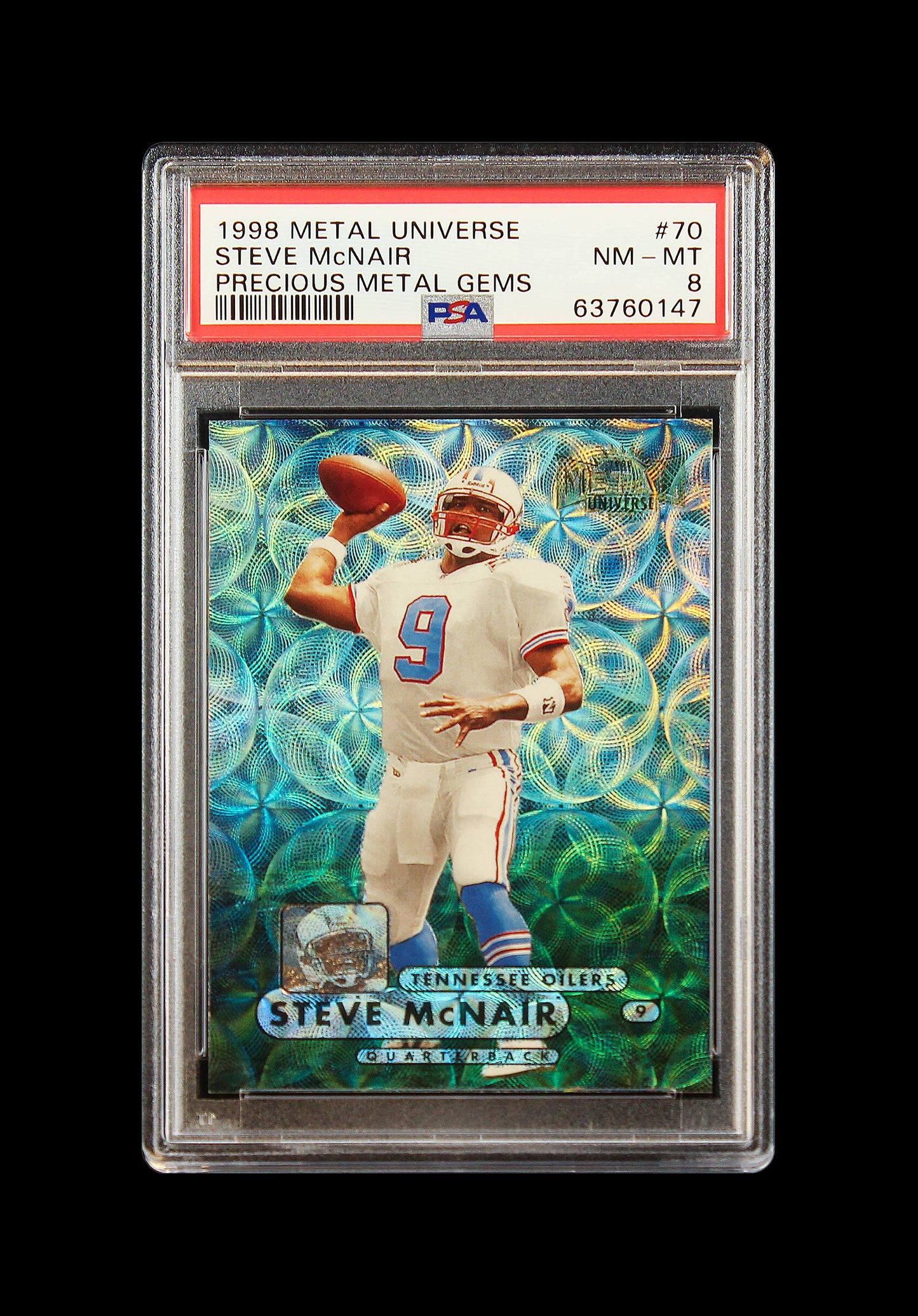 1998 Steve Mcnair Metal Universe Precious Metal Gems PMG /50 #70 PSA 8