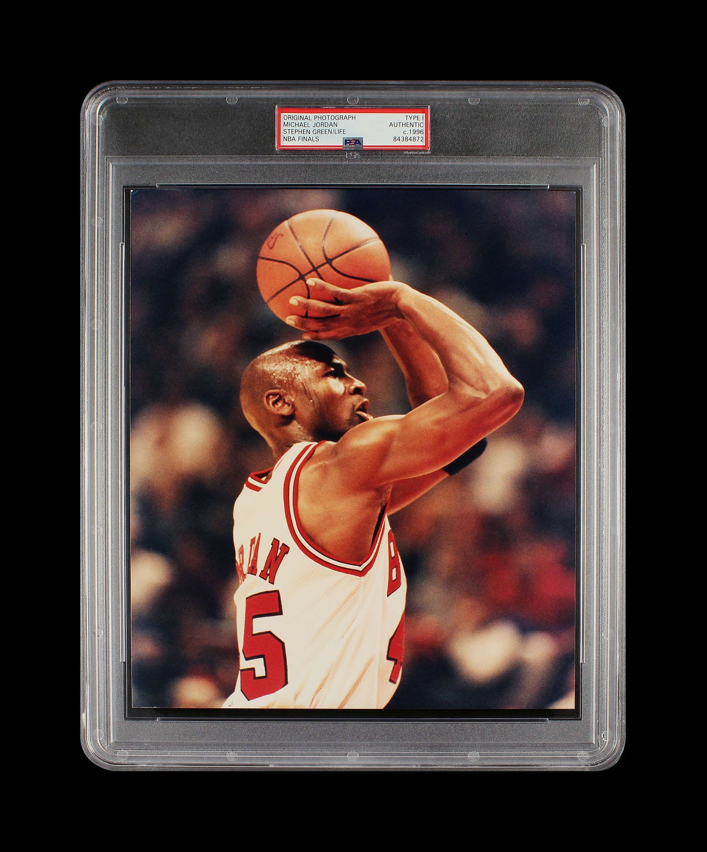 1996 Michael Jordan Original Type 1 Photograph Stephen Green/Life NBA Finals PSA