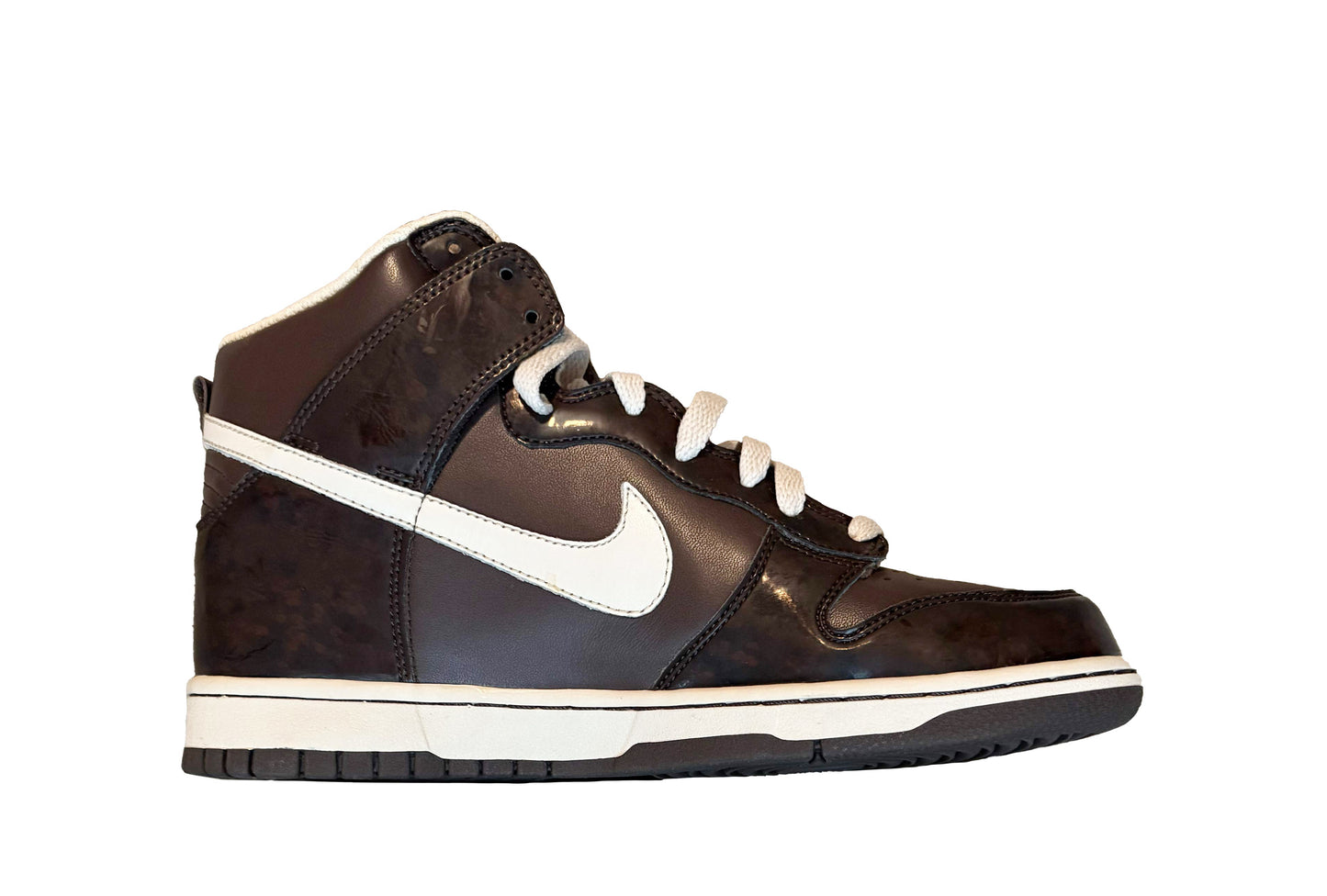 2006 Nike Dunk High Premium Woodgrain Baroque Brown Black 312786-223 Mens Sz 8