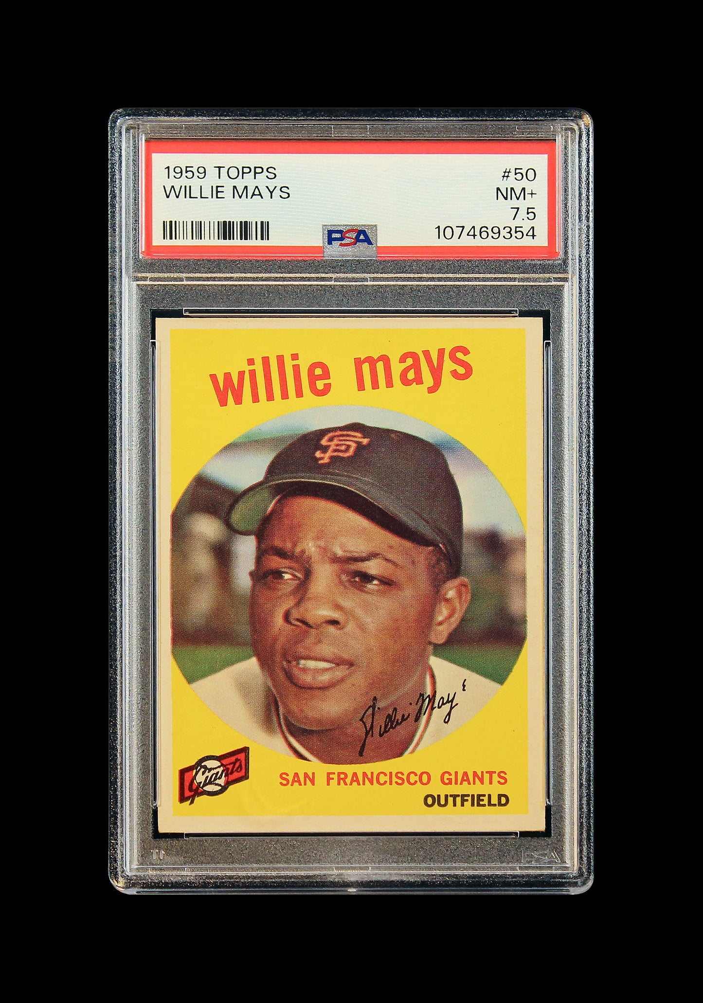 1959 Willie Mays HOF Topps #50 PSA 7.5 Pop 27