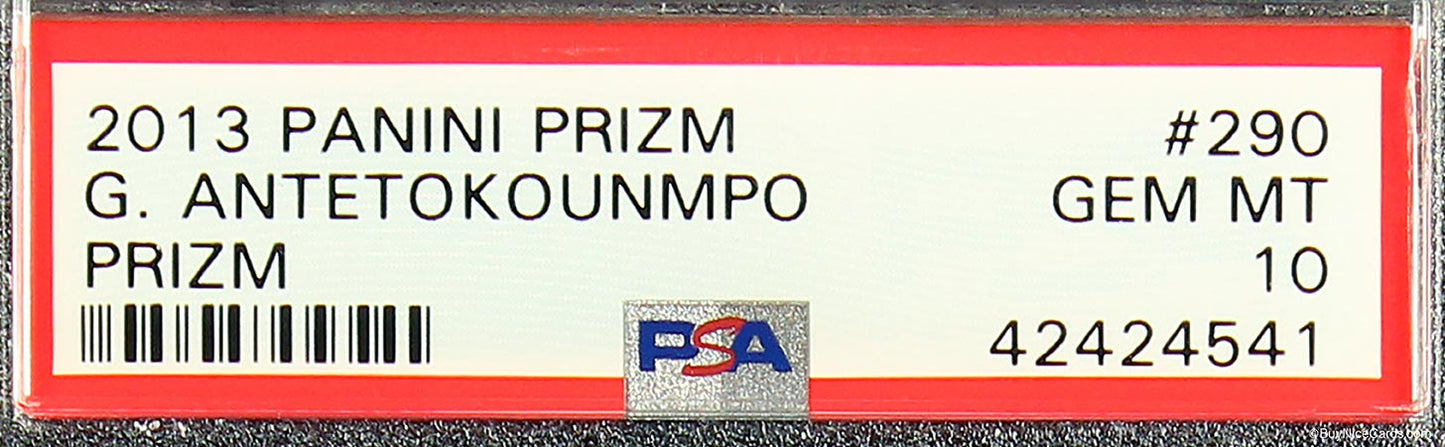 2013 Giannis Antetokounmpo Panini Prizm Silver Prizms SP RC Rookie #290 PSA 10 Gem Mint