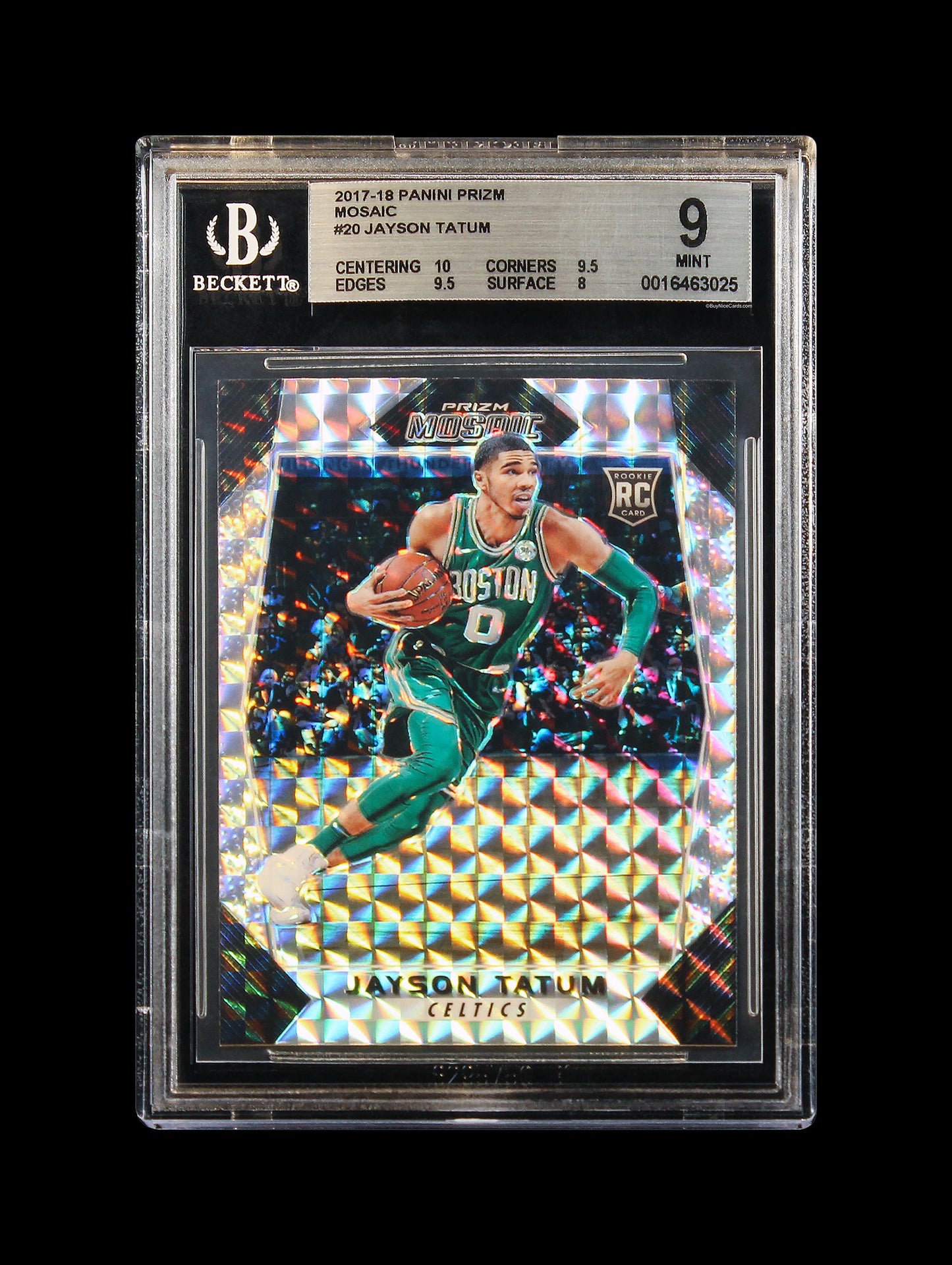 2017-18 Jayson Tatum Panini Prizm Mosaic RC Rookie #20 BGS 9 Mint