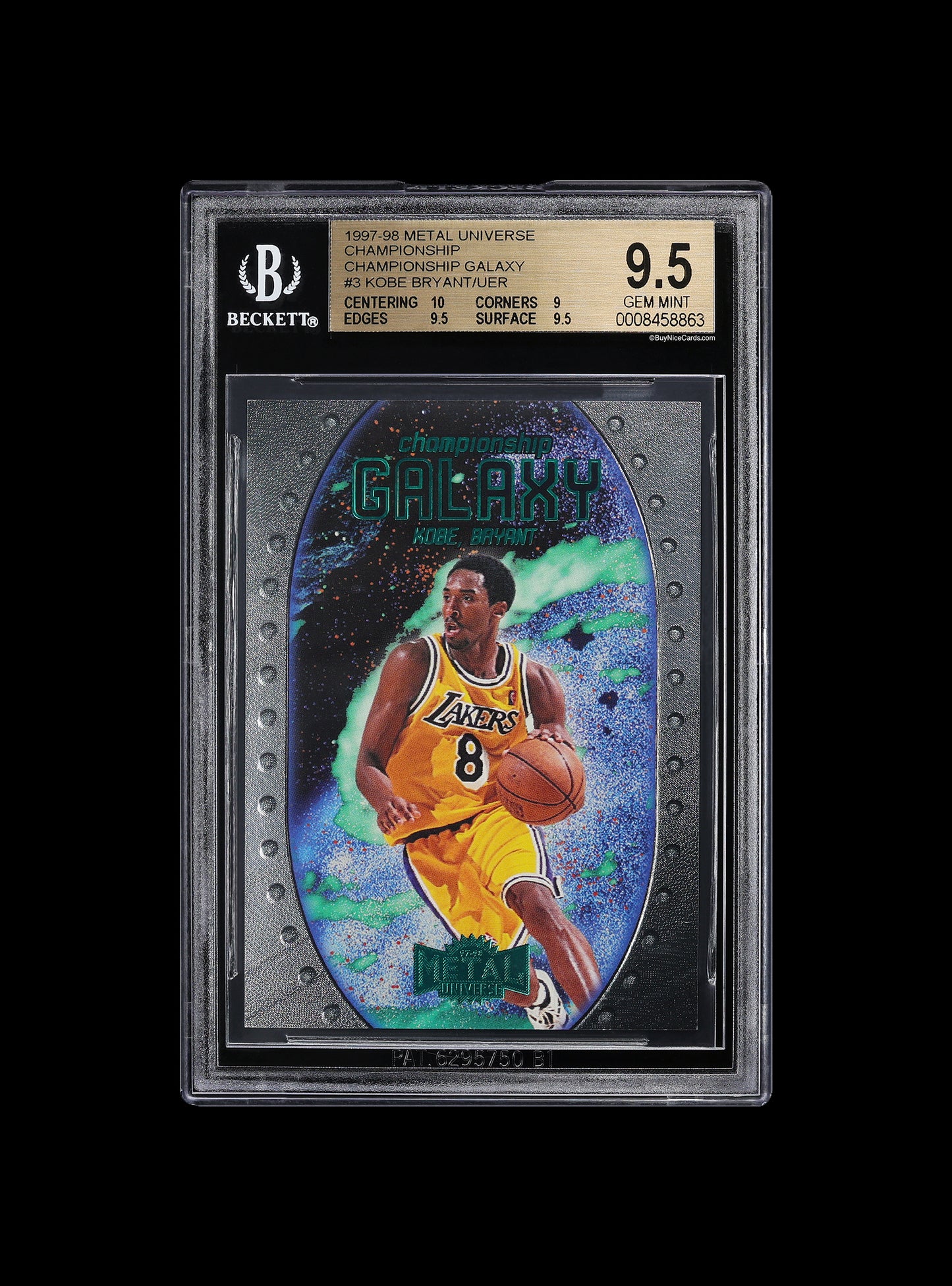 1997-98 Kobe Bryant Skybox Metal Universe Championship Galaxy #3 BGS 9.5 Pop 23