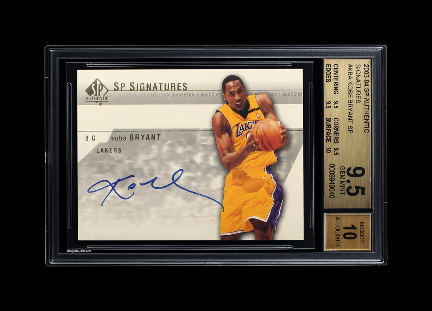 2003-04 Kobe Brytant Upper Deck SP Authentic Auto #KBA BGS 9.5