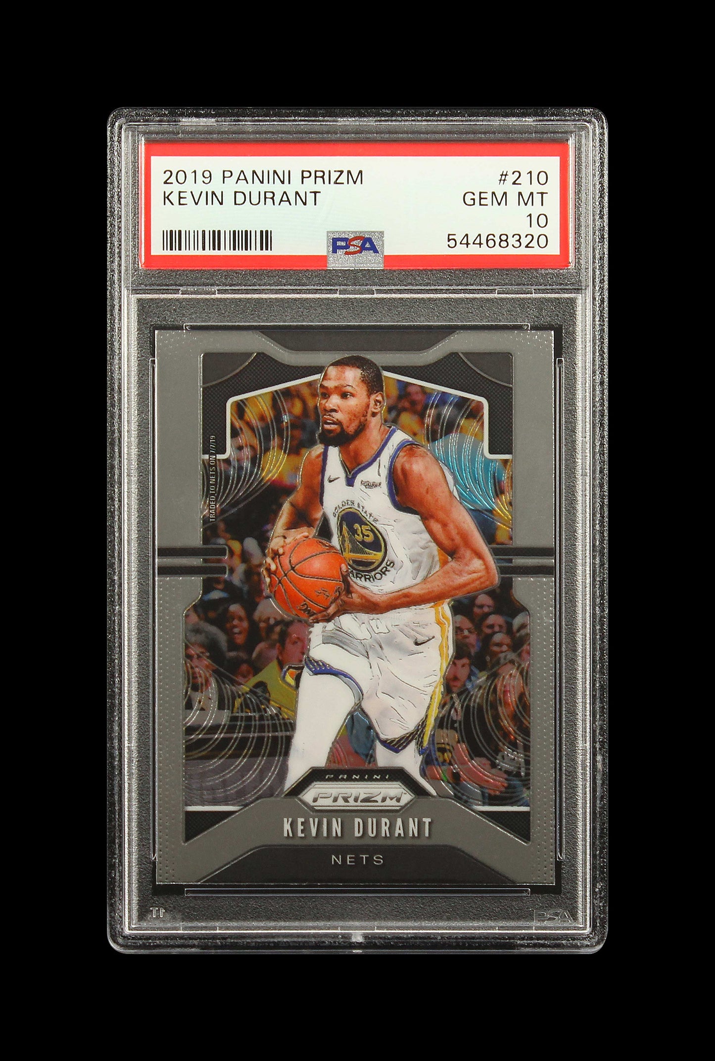 2019 Kevin Durant Panini Prizm Base #210 PSA 10 Gem Mint