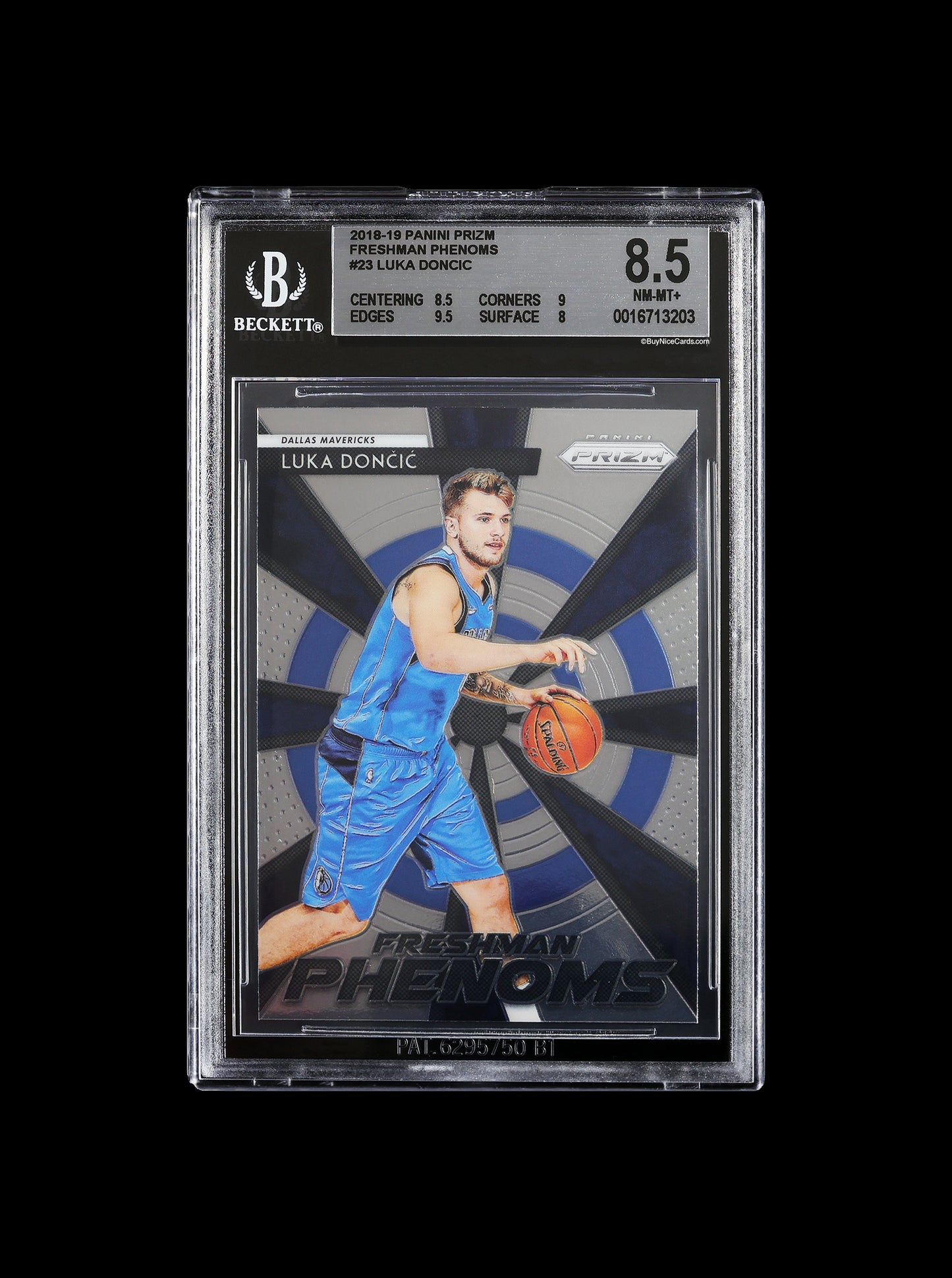 2018-19 Luka Doncic Panini Prizm Freshman Phenmons RC Rookie #23 BGS 8.5