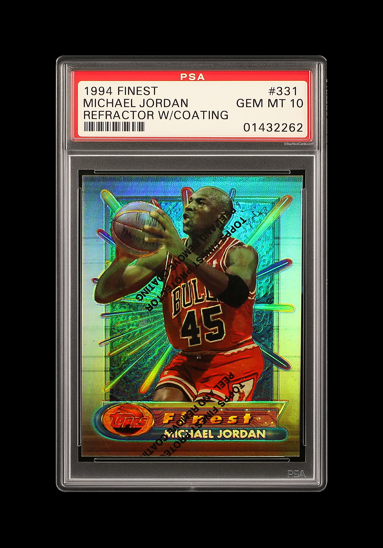 1994 Michael Jordan Topps Finest Refractor SP # 331 PSA 10 Gem Mint