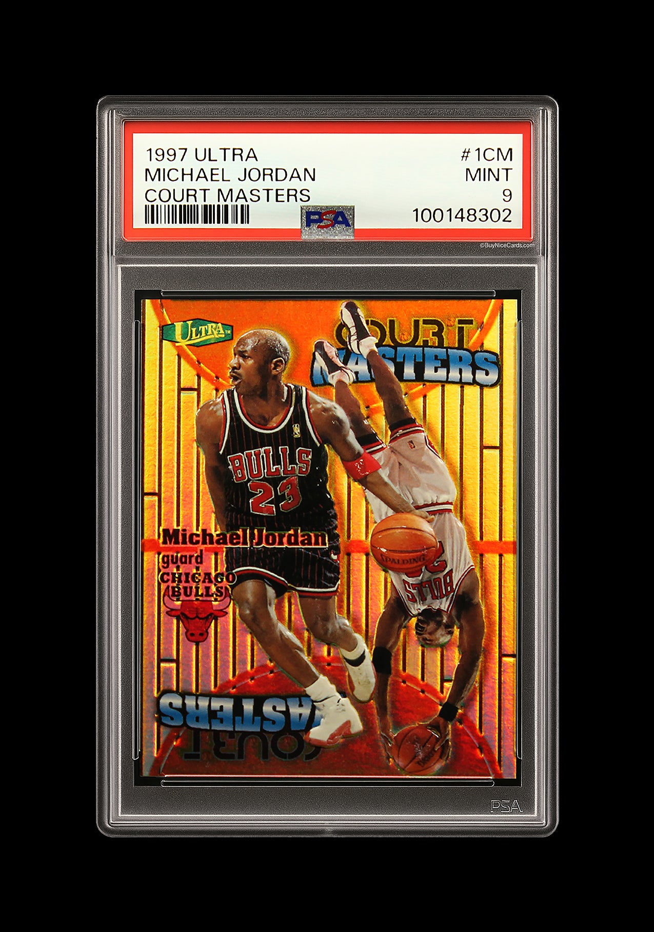 1997 Michael Jordan Fleer Ultra Court Masters Embossed SP # 1CM PSA 9 Mint