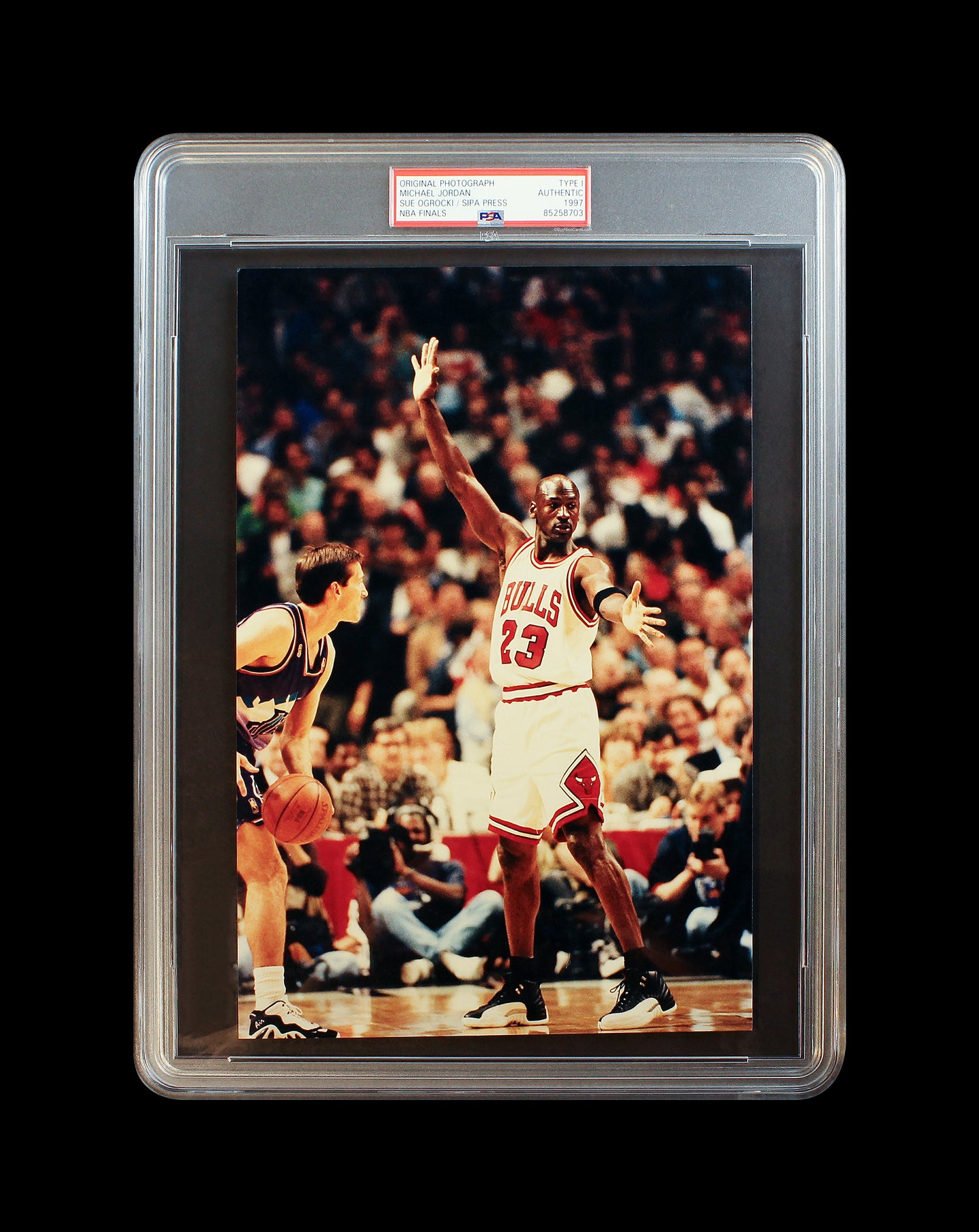 Michael Jordan NBA Finals Type 1 Original Photograph by Sue Ogrocki SIPA Press PSA