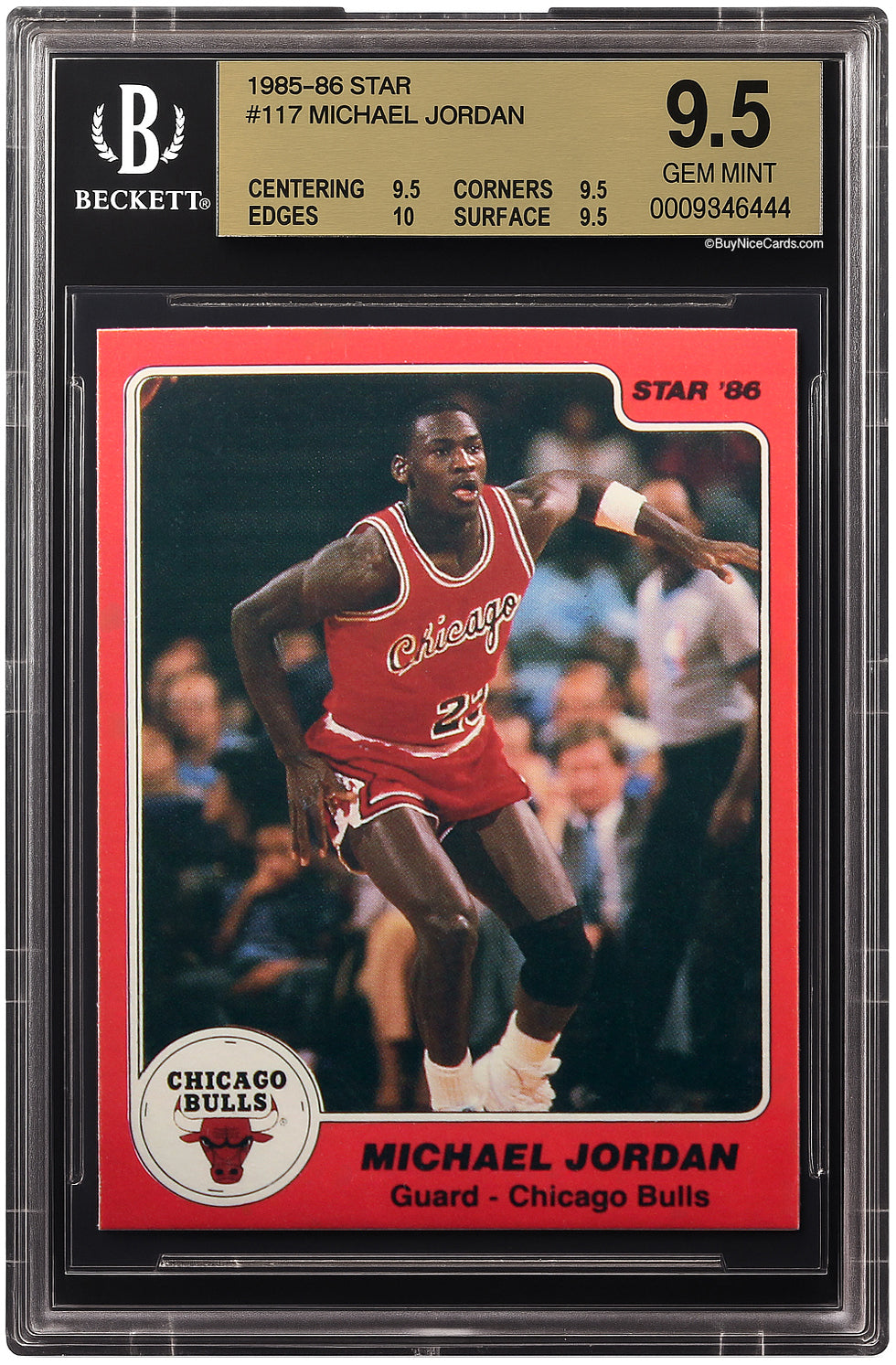 1985-86 Michael Jordan Star RC Rookie #117 BGS 9.5 True Gem +