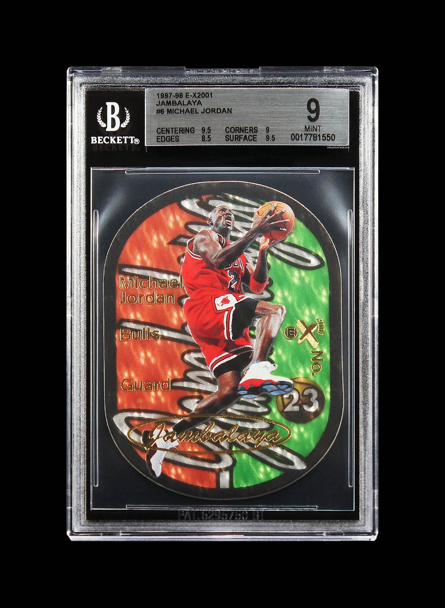 1997 Michael Jordan Fleer Skybox E-X2001 Jambalaya SP #6 BGS 9 with 9.5