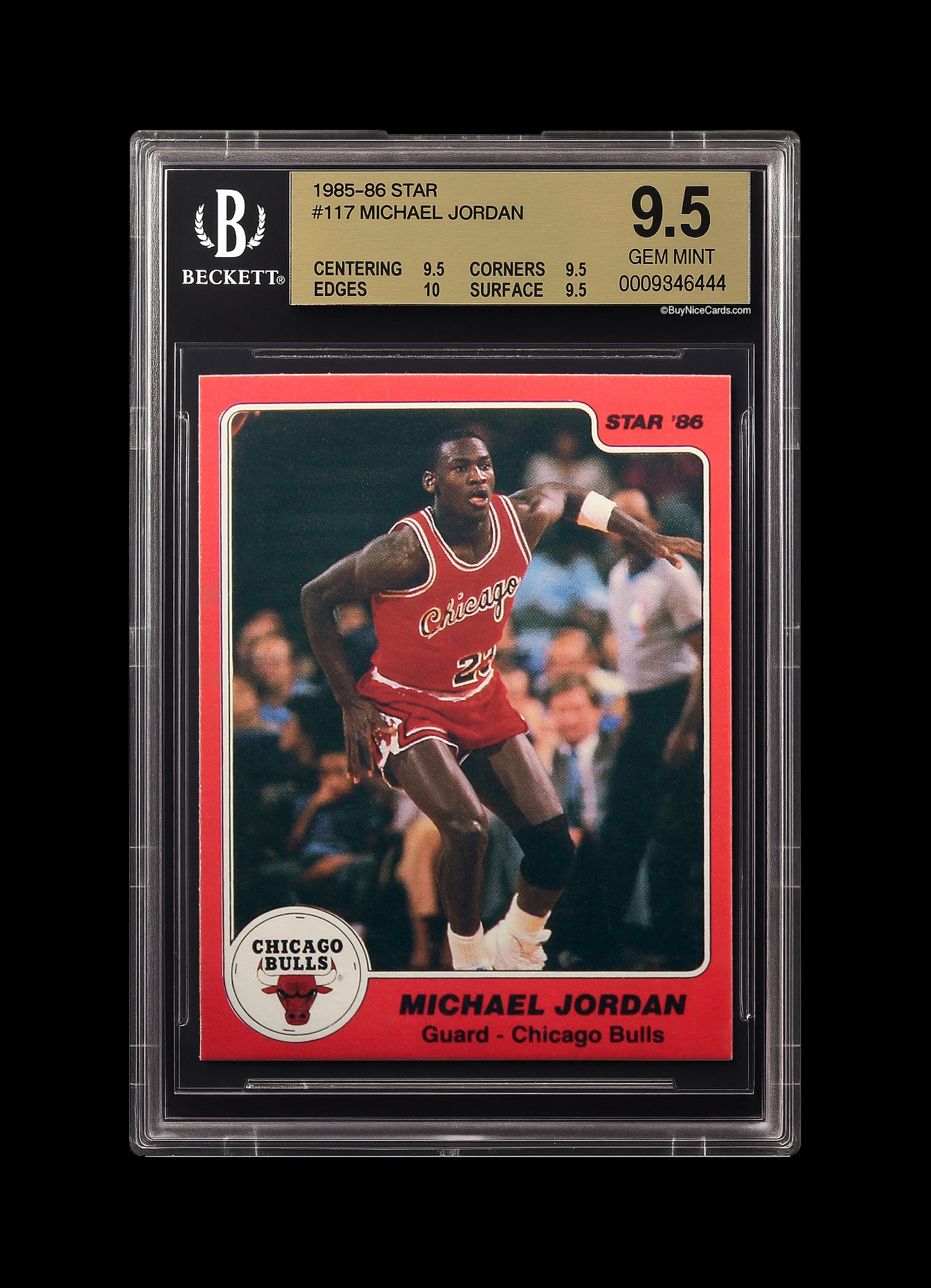 1985-86 Michael Jordan Star RC Rookie #117 BGS 9.5 True Gem +