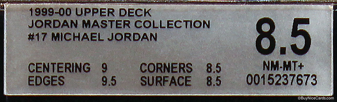 1999-00 Michael Jordan Master Collection Most Valuable Player /500 BGS 8.5