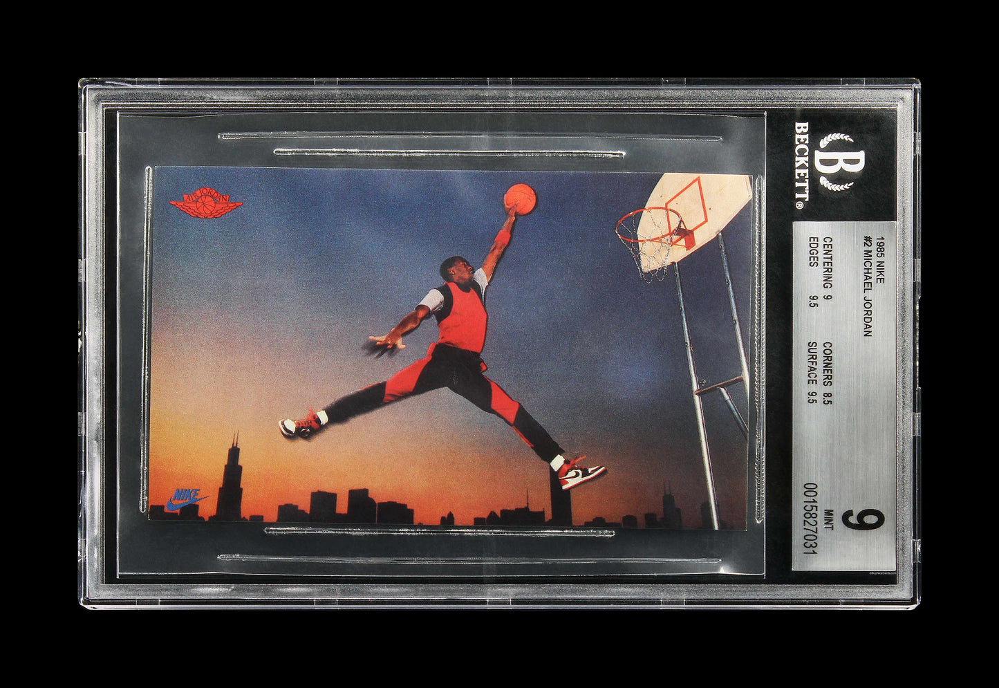 1985 Michael Jordan Nike RC Rookie #2 BGS 9