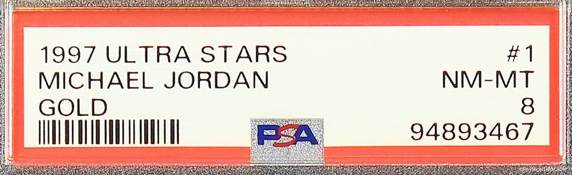 1997 Michael Jordan Fleer Ultra Stars Gold SP #1 PSA 8