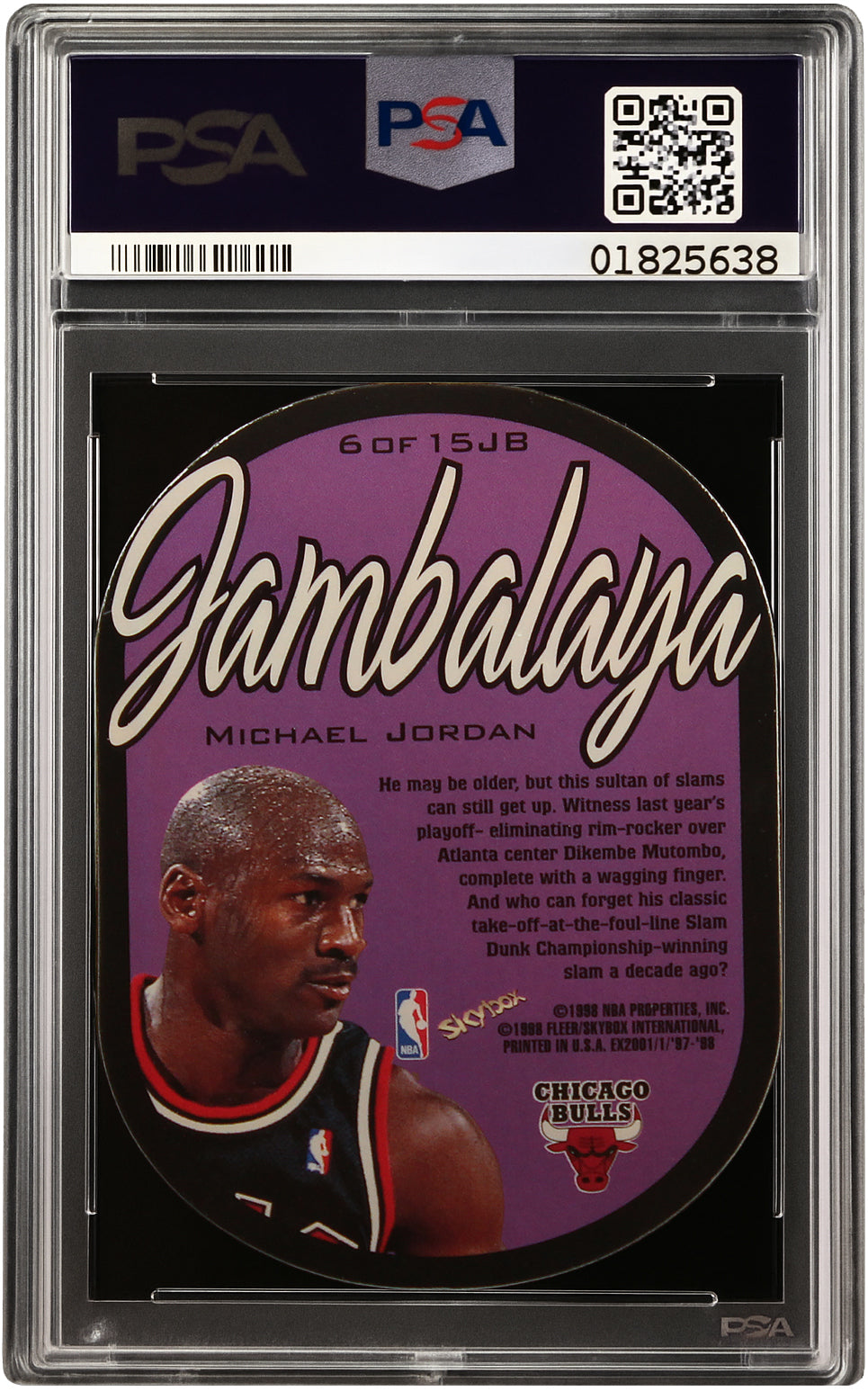 1997 Michael Jordan Fleer Skybox E-X2001 Jambalaya SP #6 PSA 9 Pop 19